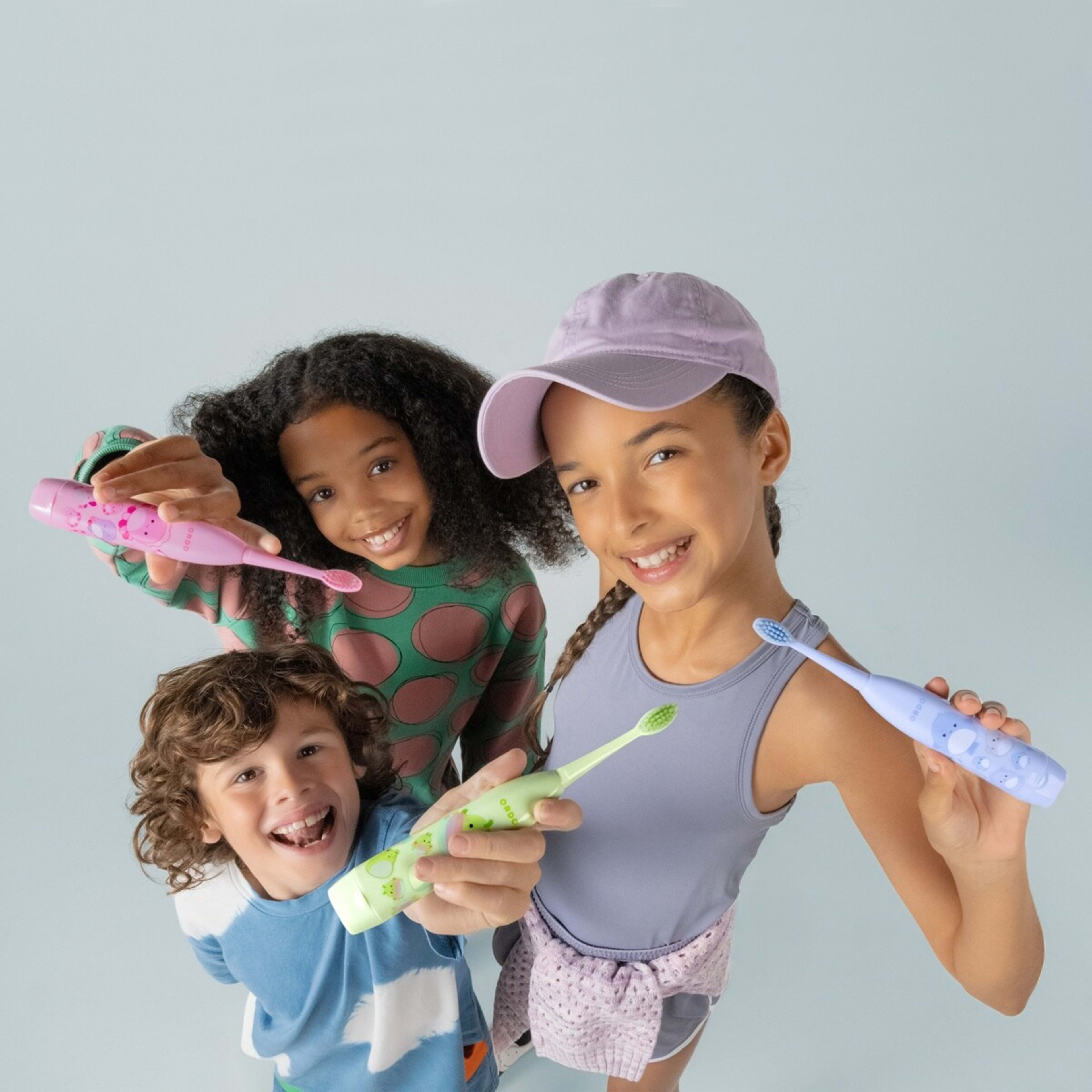 6 Original Squishmallows Ordo Sonic Kids Battery Toothbrush - Wanda, 6 of 7