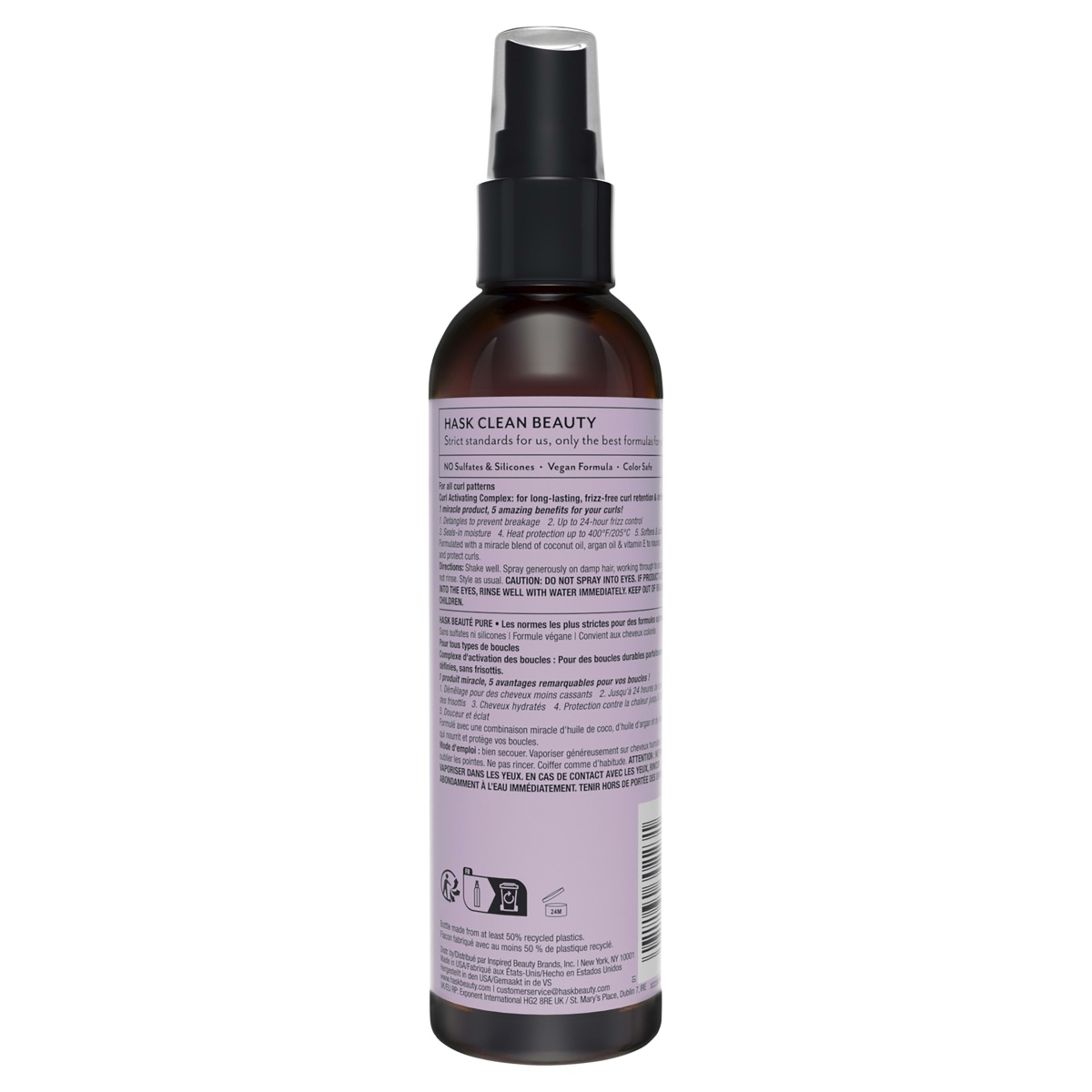 2 HASK Curl Care 5-in-1 Leave-in Spray 175ml - Coconut Oil, Argan Oil, Vitamin E and Curl Activating Complex, 2 of 10