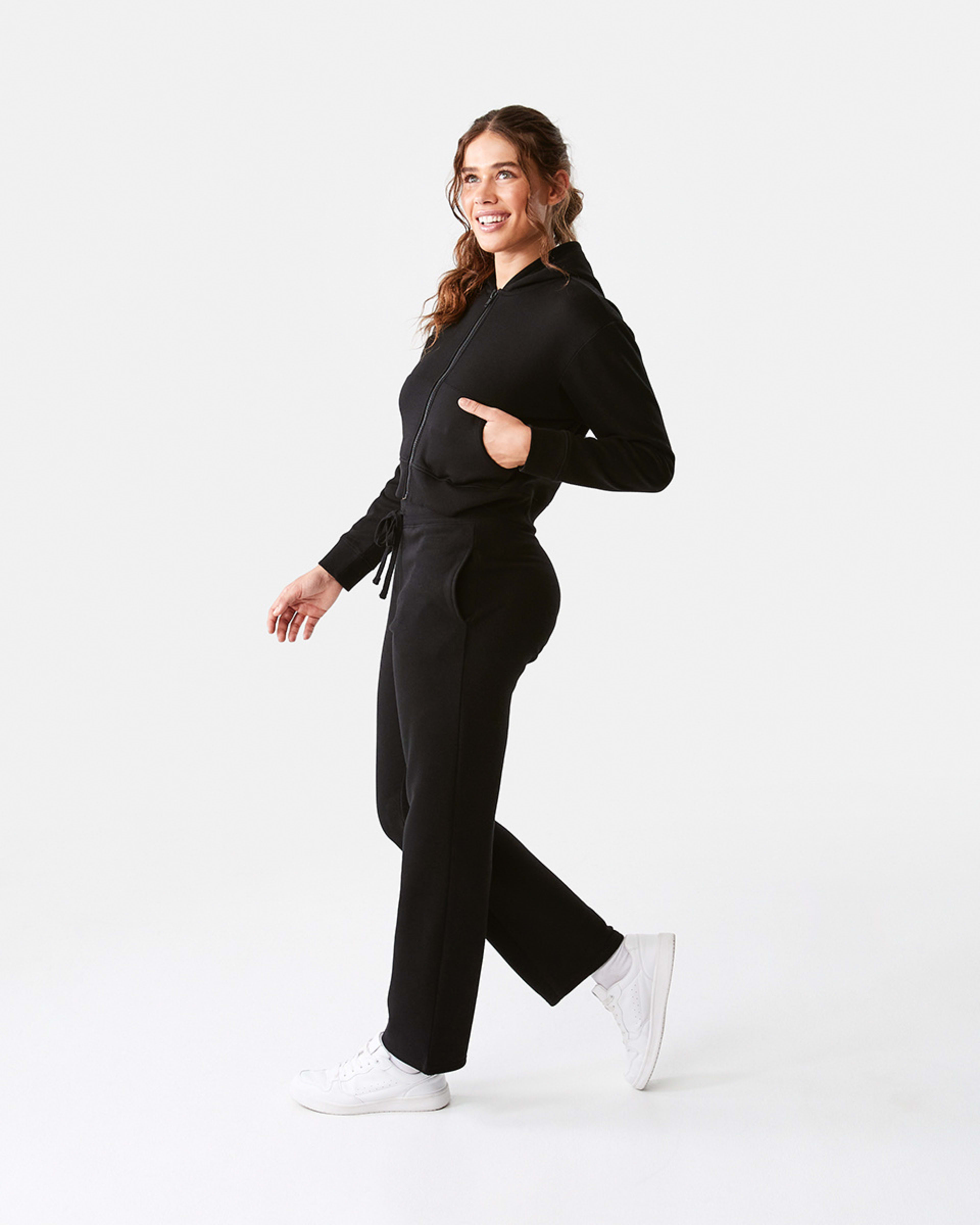 3 Active Womens Wide Leg Trackpants Black, 3 of 6