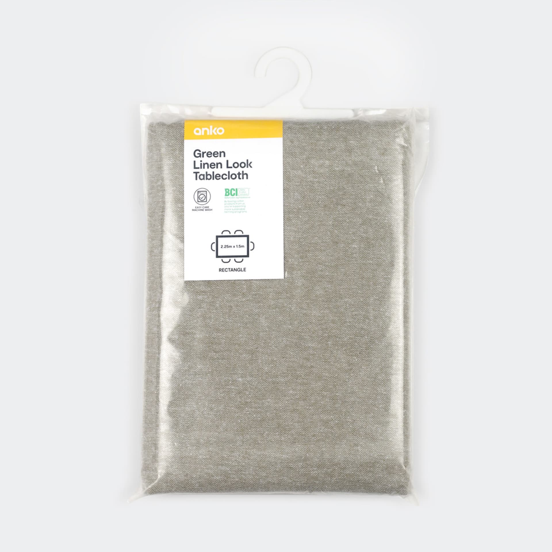 Green Linen Look Tablecloth Kmart