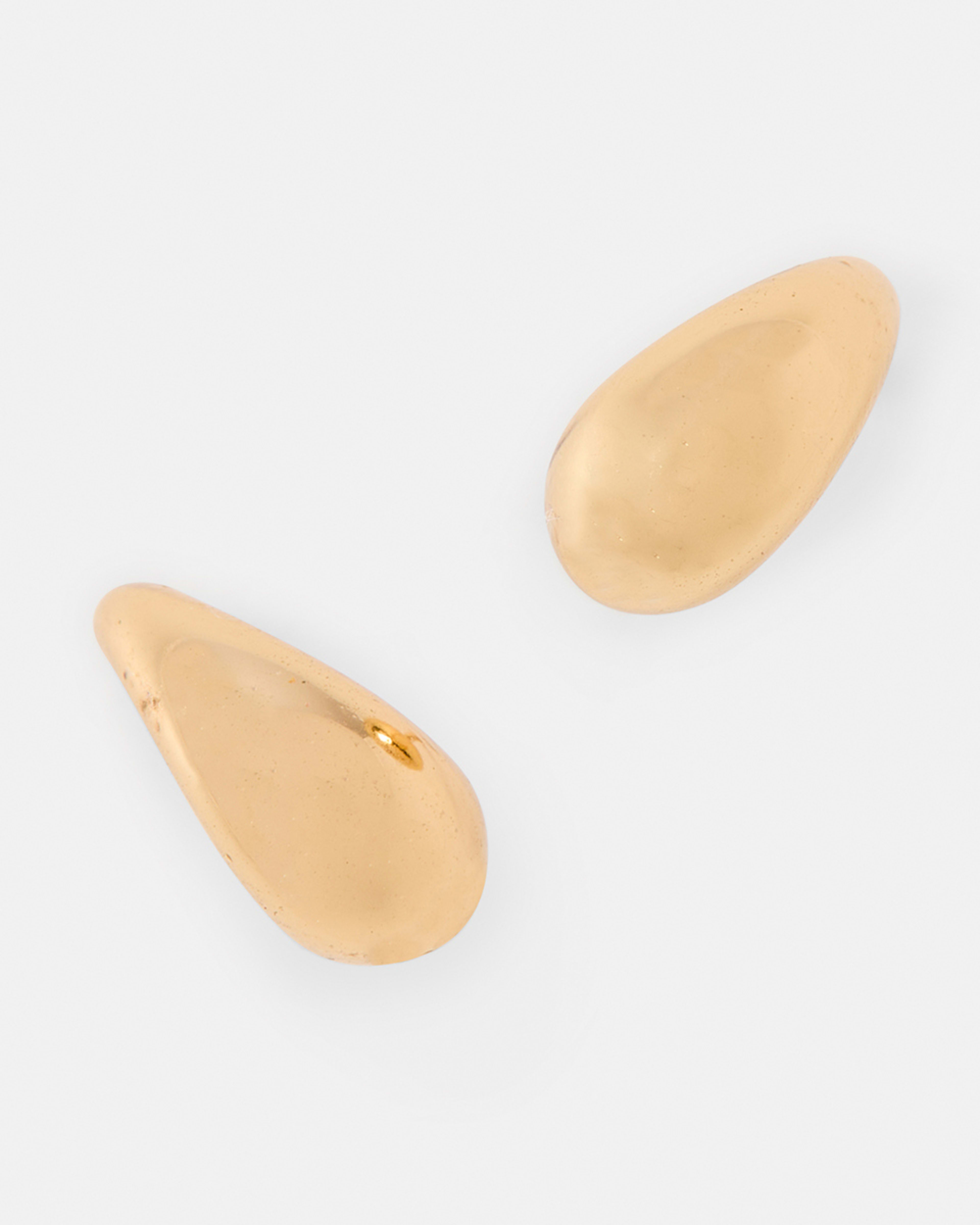 2 Sterling Silver Mini Teardrop Earrings Gold, 2 of 5