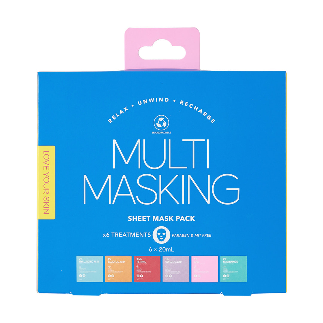 6 Pack Multi Masking Treatment Sheet Masks Kmart
