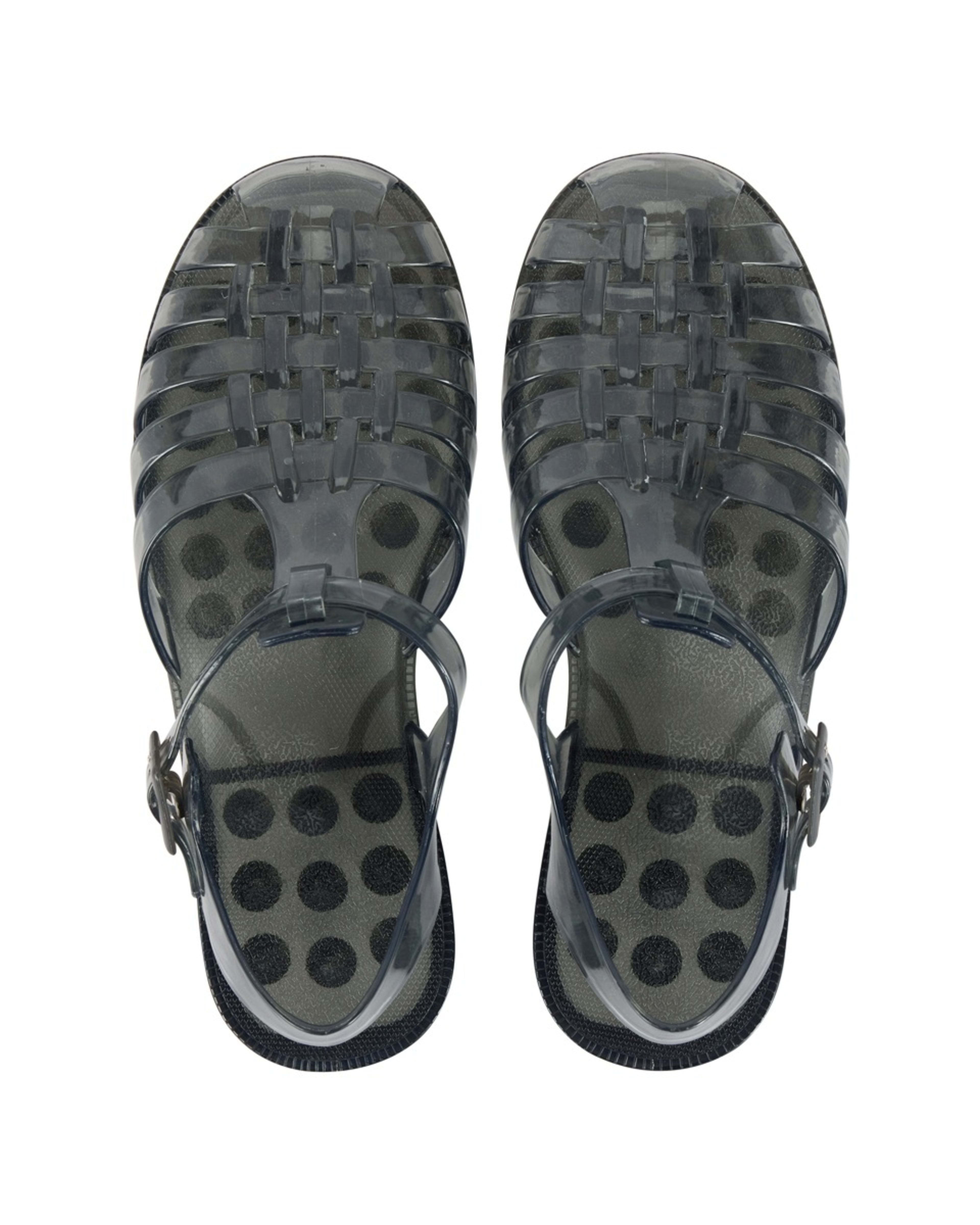 3 Fisherman Jelly Sandals Black, 3 of 4