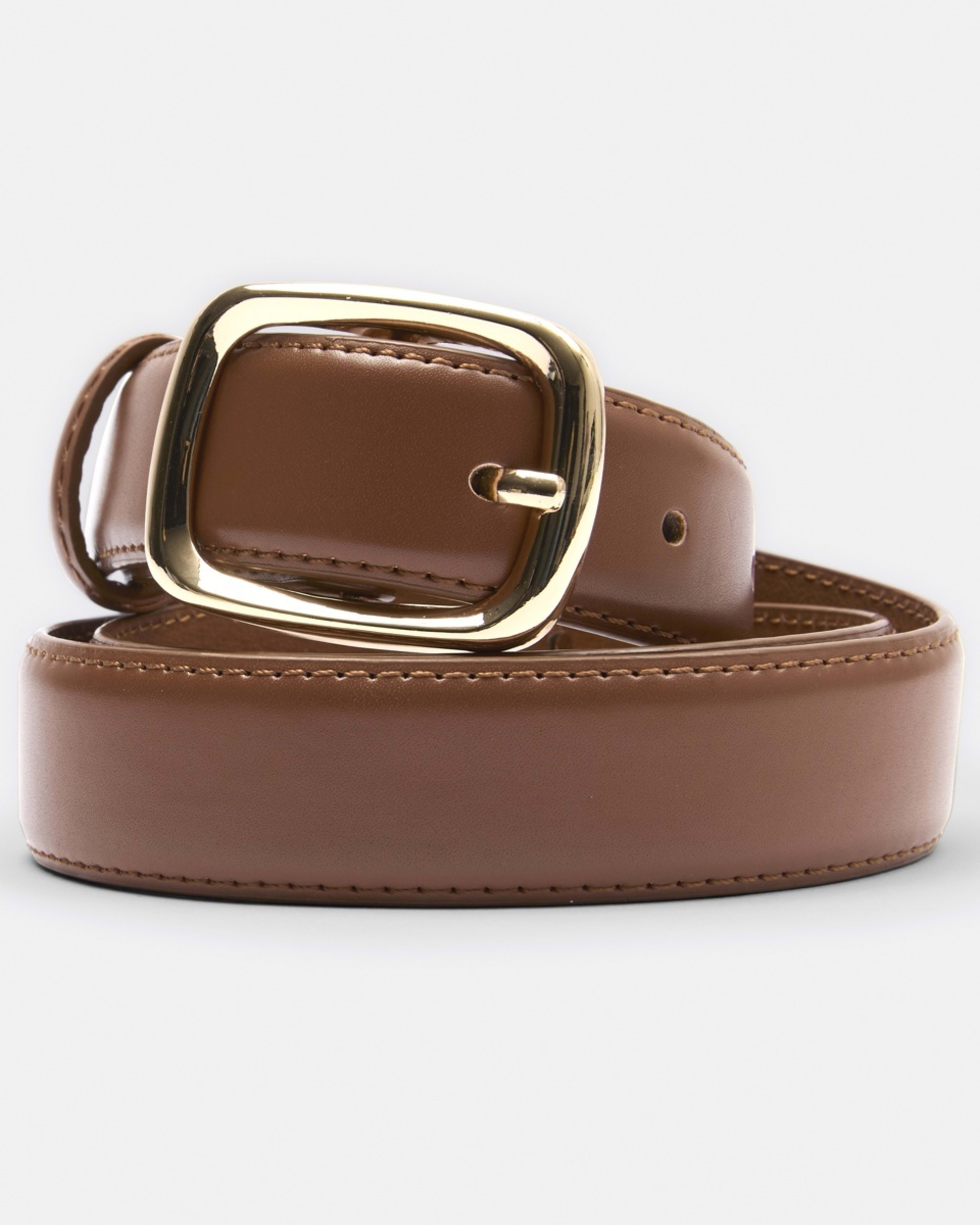 1 Soft Rectangle Jeans Belt BROWN TAN, 1 of 4