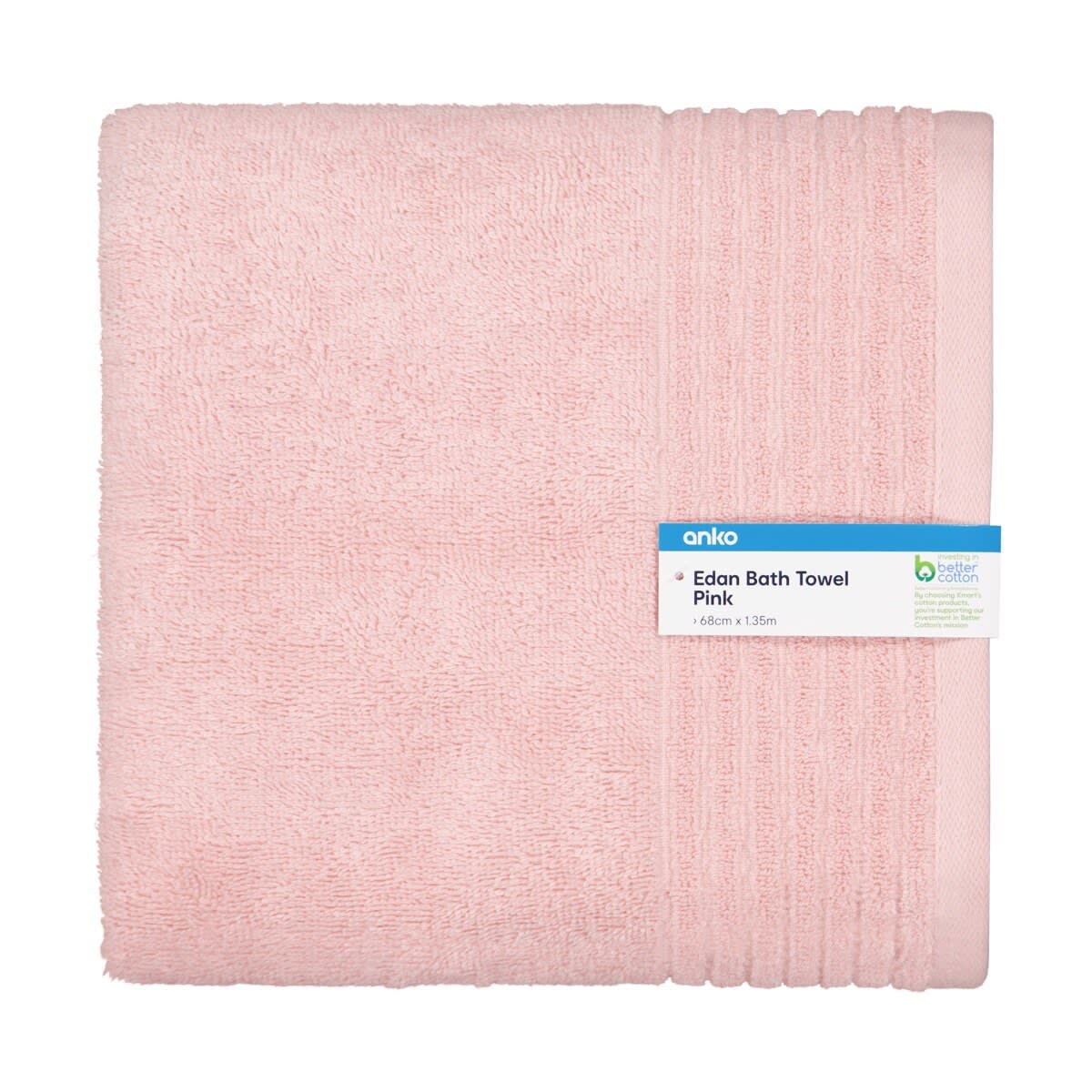 Edan Cotton Bath Towel - Pink - Kmart