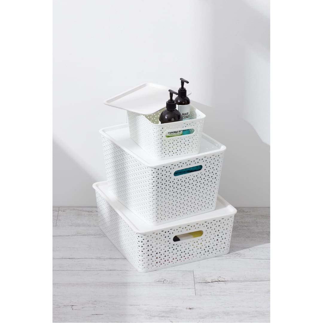 Storage Container with Lid Medium, White Kmart