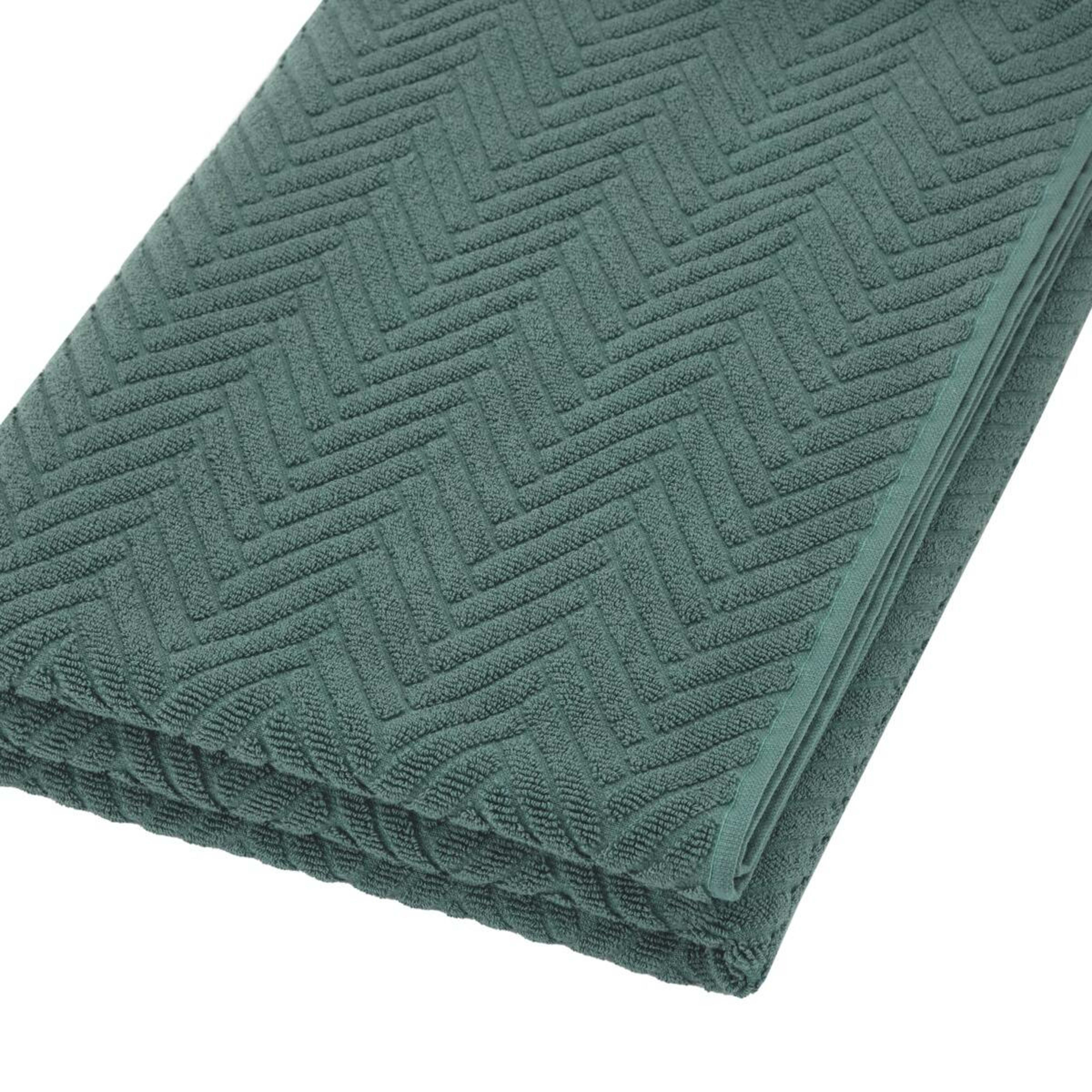 4 Cotton Chevron Mega Towel - Cypress, 4 of 6