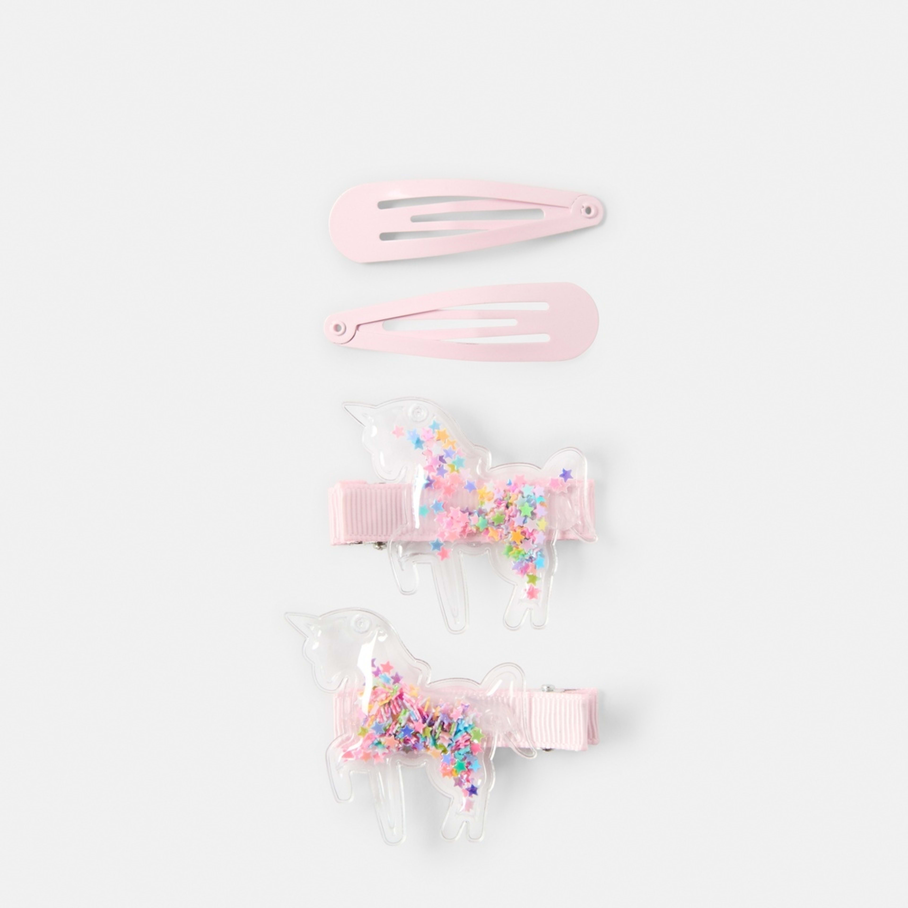 1 4 Pack Unicorn Shaker Hair Clips