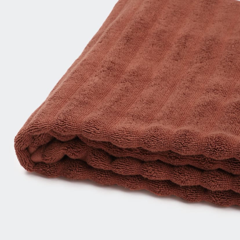 Thick Ribbed Australian Cotton Bath Sheet Rust Kmart