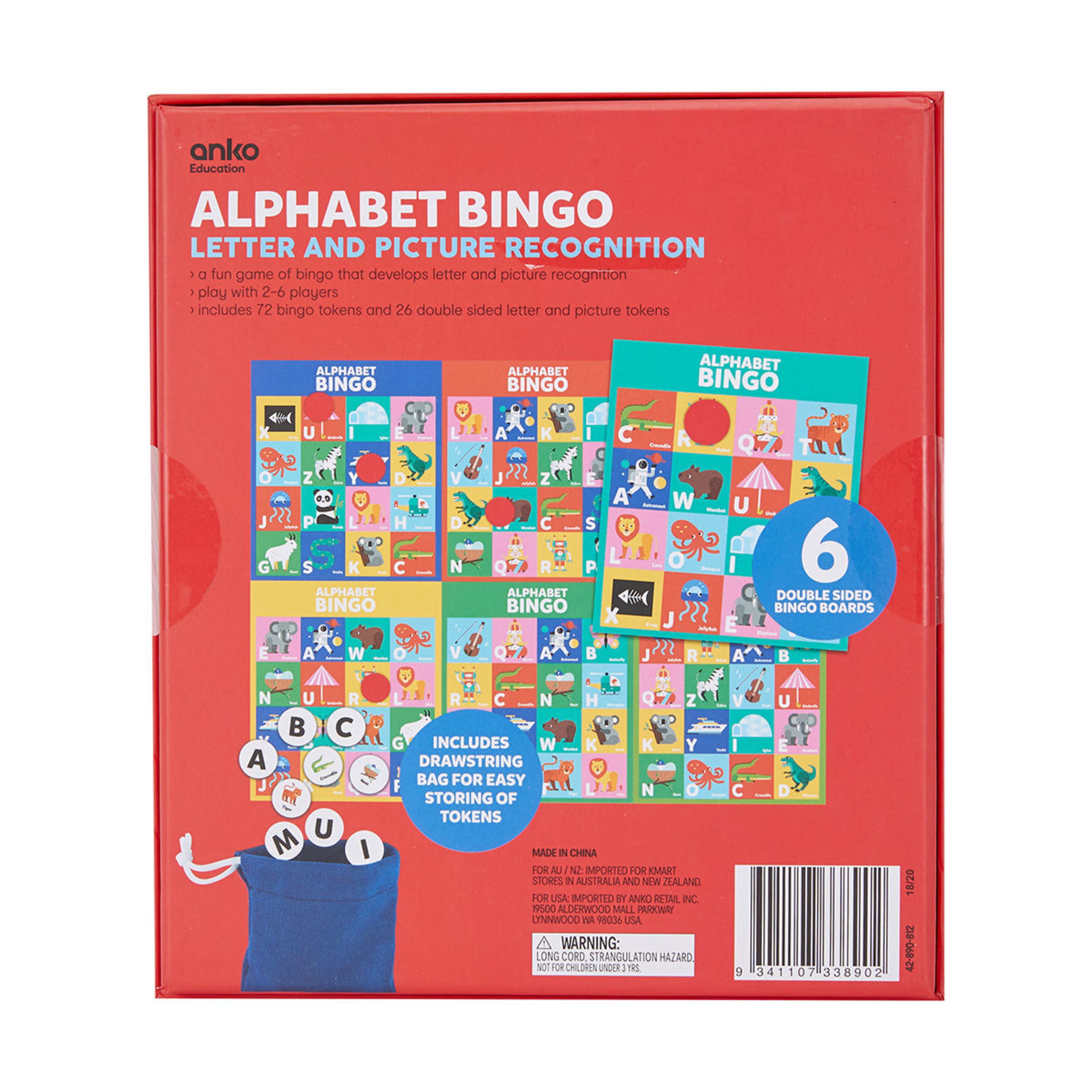Alphabet Bingo Kmart