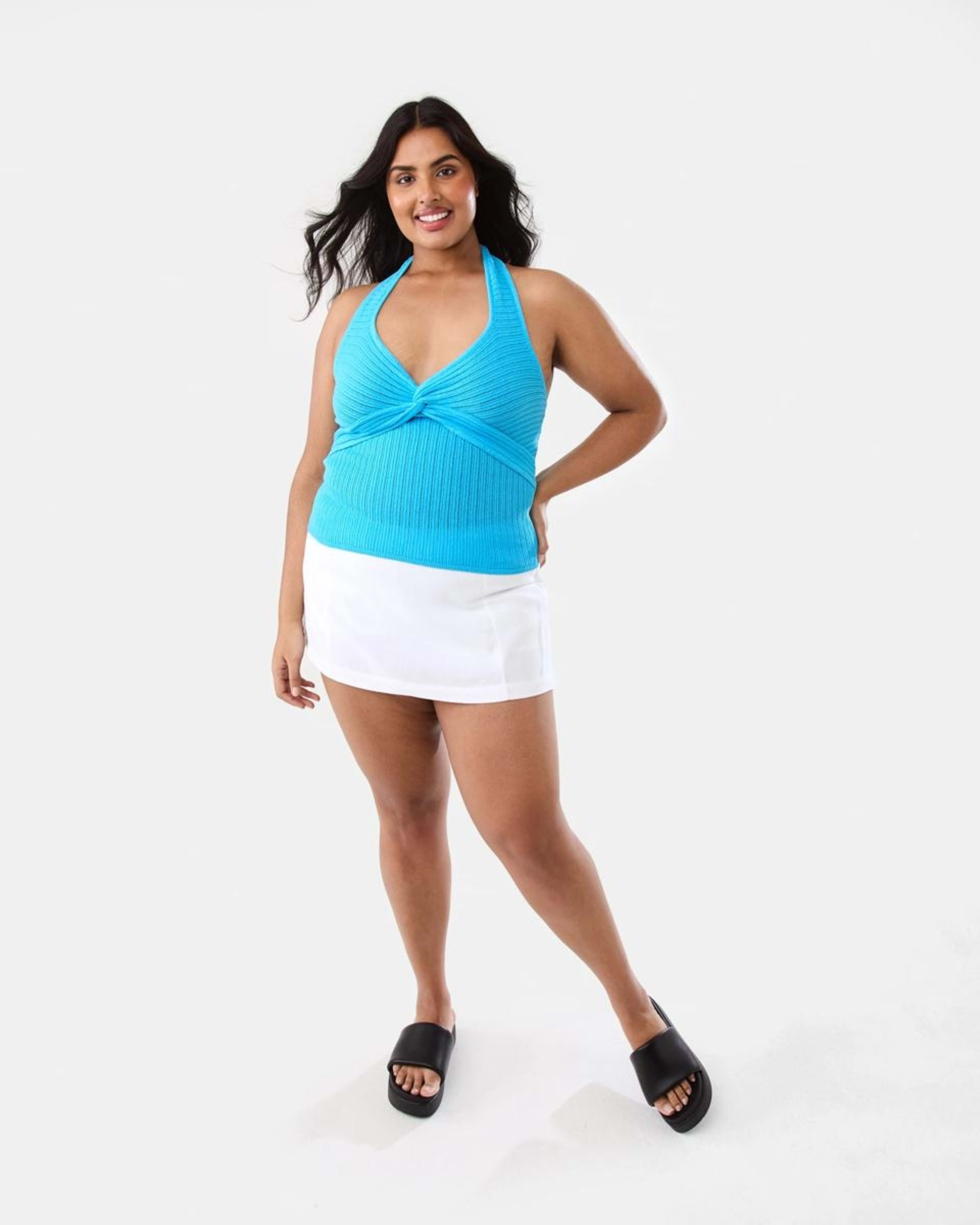 4 Halter Twist Front Top AQUAMARINE, 4 of 10