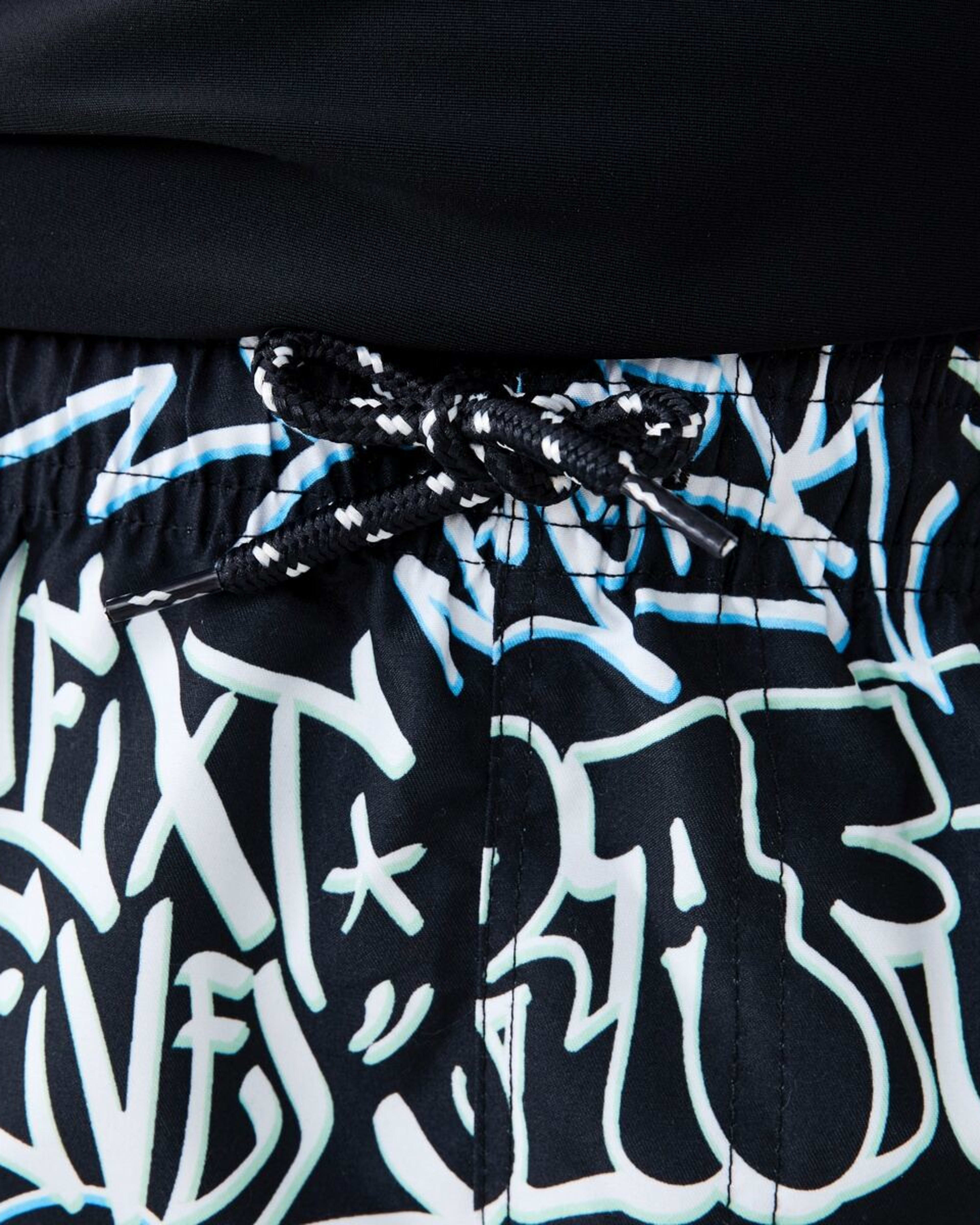 3 Print Swim Shorts BLACKBOOK GRAFFITI BLACK, 3 of 5