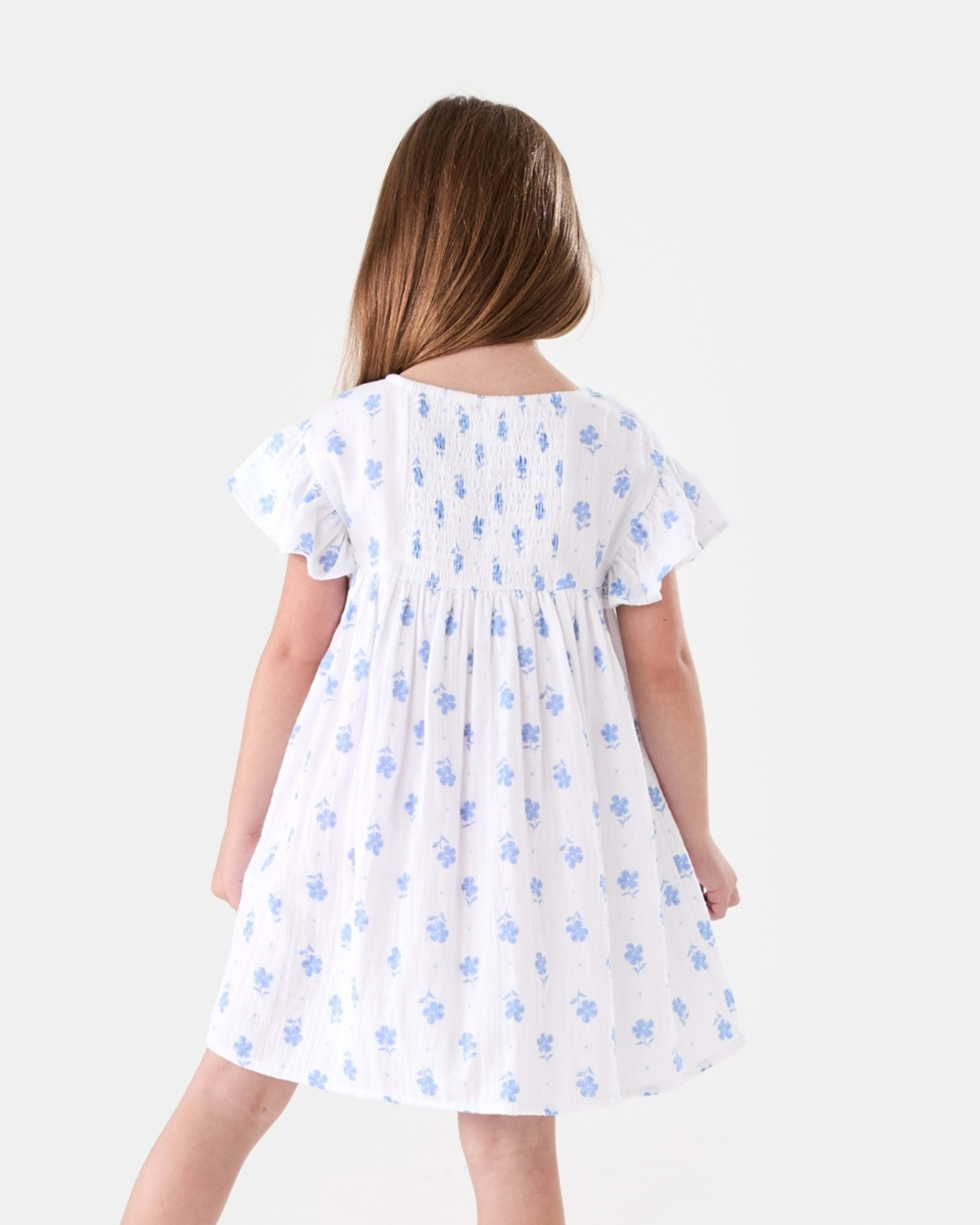 2 Woven Dress PANSY BLOOMS WHITE, 2 of 8