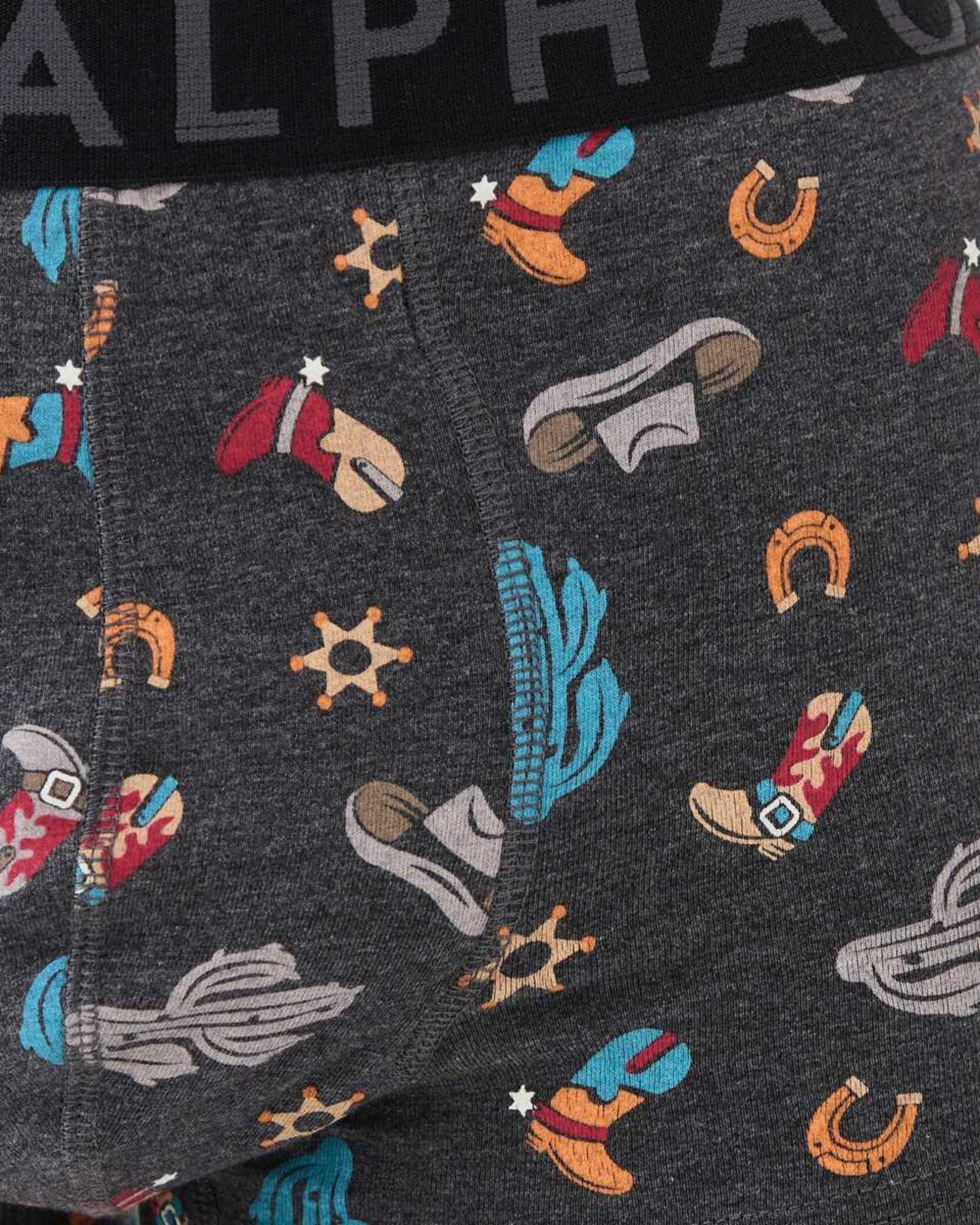 8 3 Pack Fly Front Print Trunks Yee Haw, 8 of 8