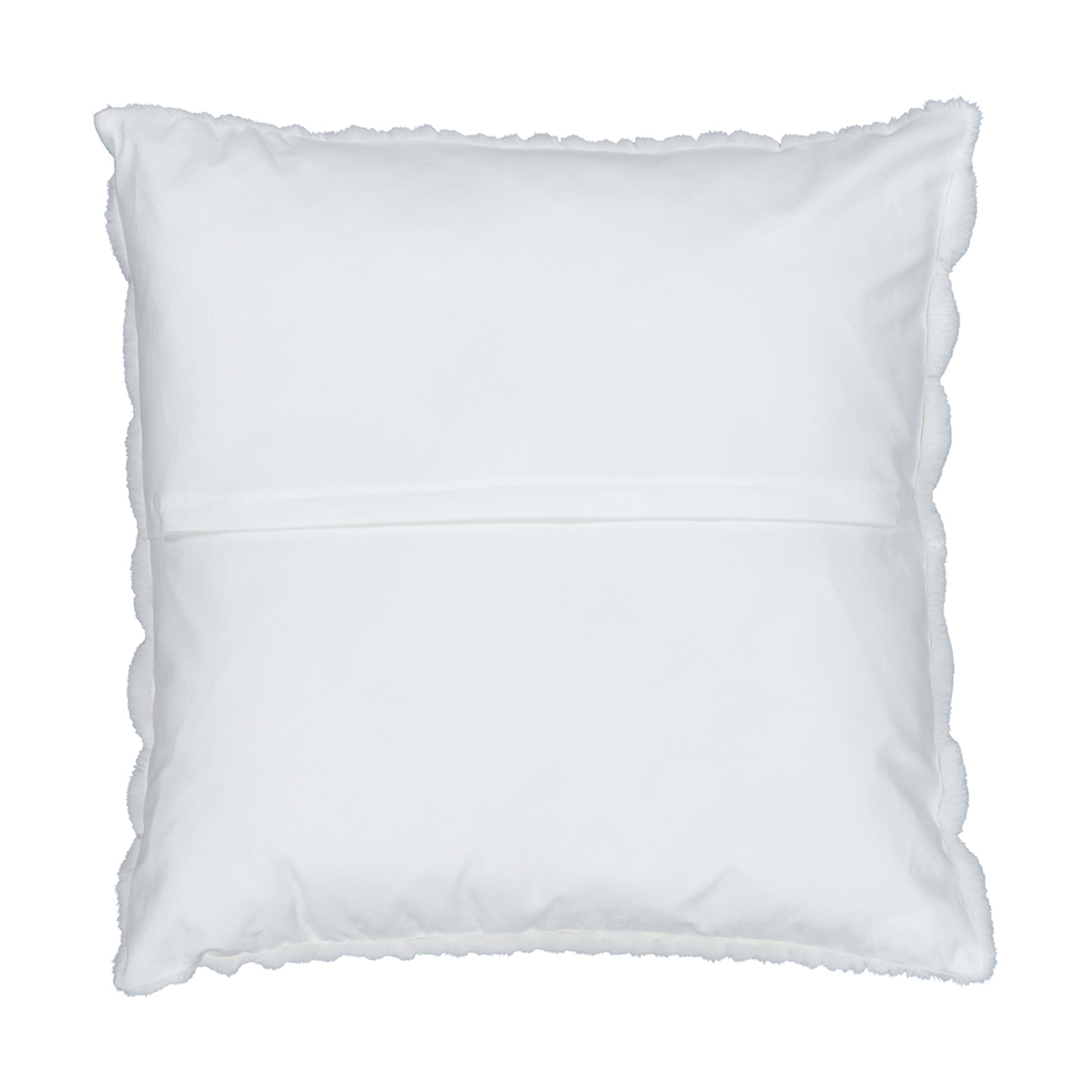 3 60cm Camille Faux Fur Cushion - White, 3 of 4