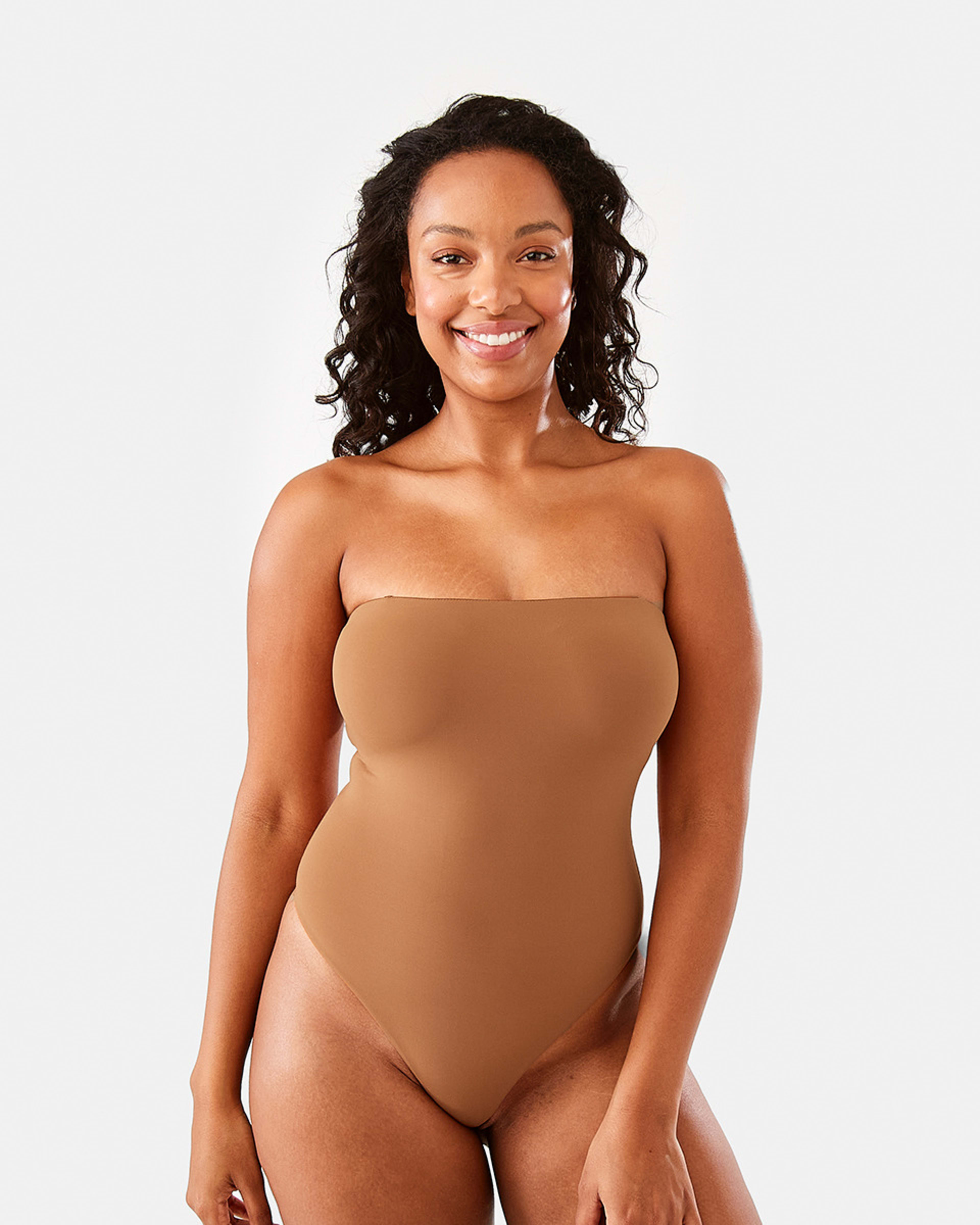 1 Supersoft Bandeau Bodysuit Brnz Brown
