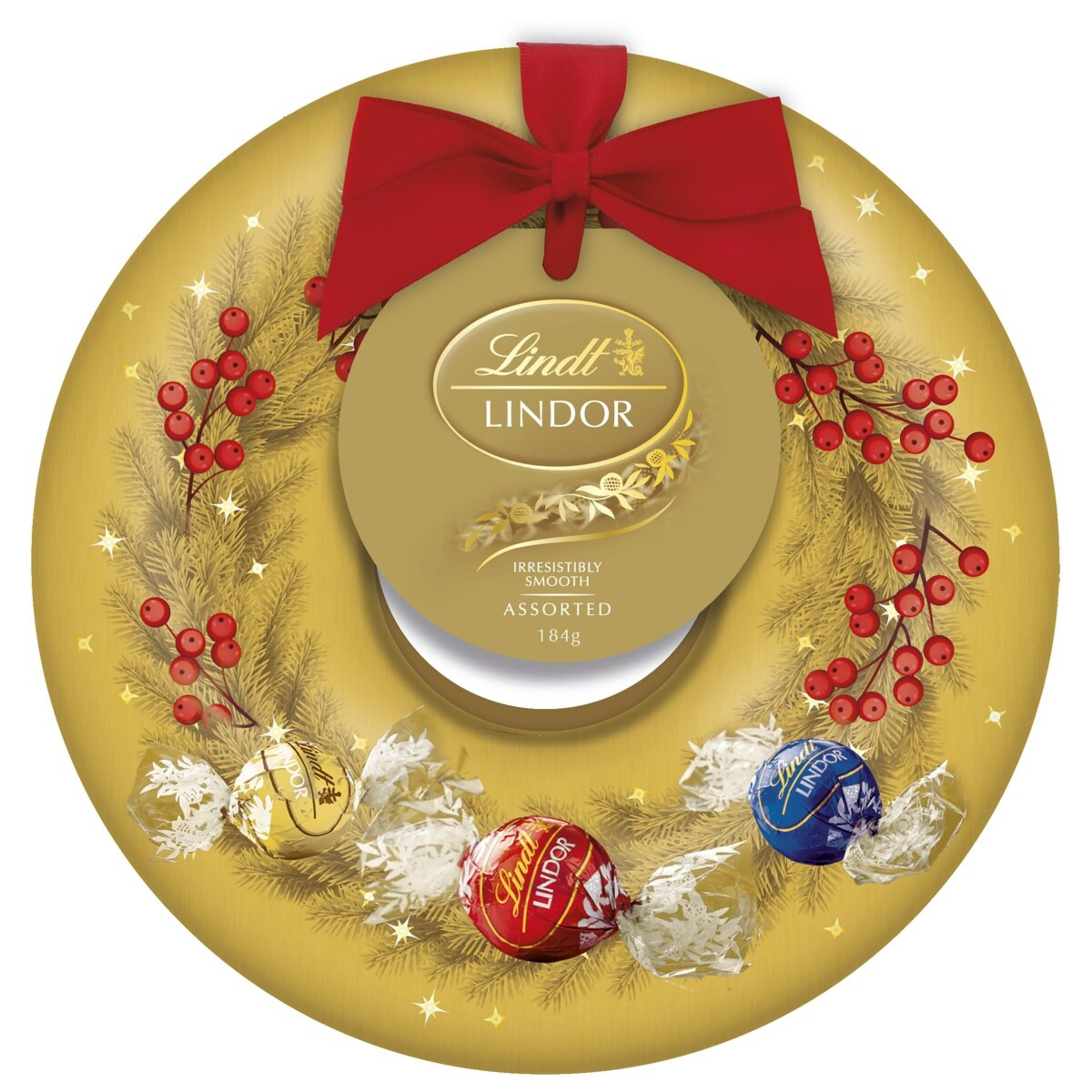 1 Lindt LINDOR Wreath Tin 184g