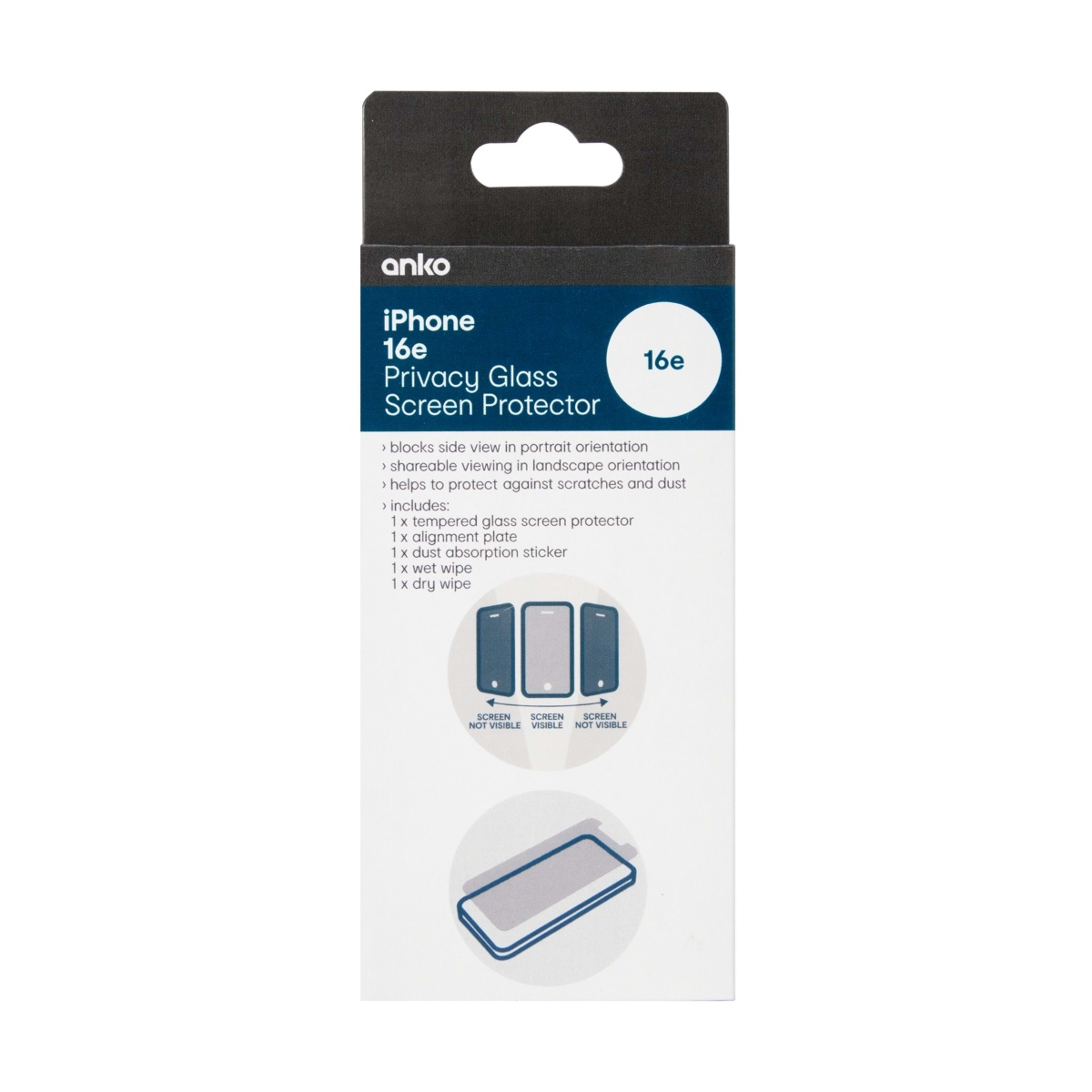 1 iPhone 16e Privacy Screen Protector, 1 of 3