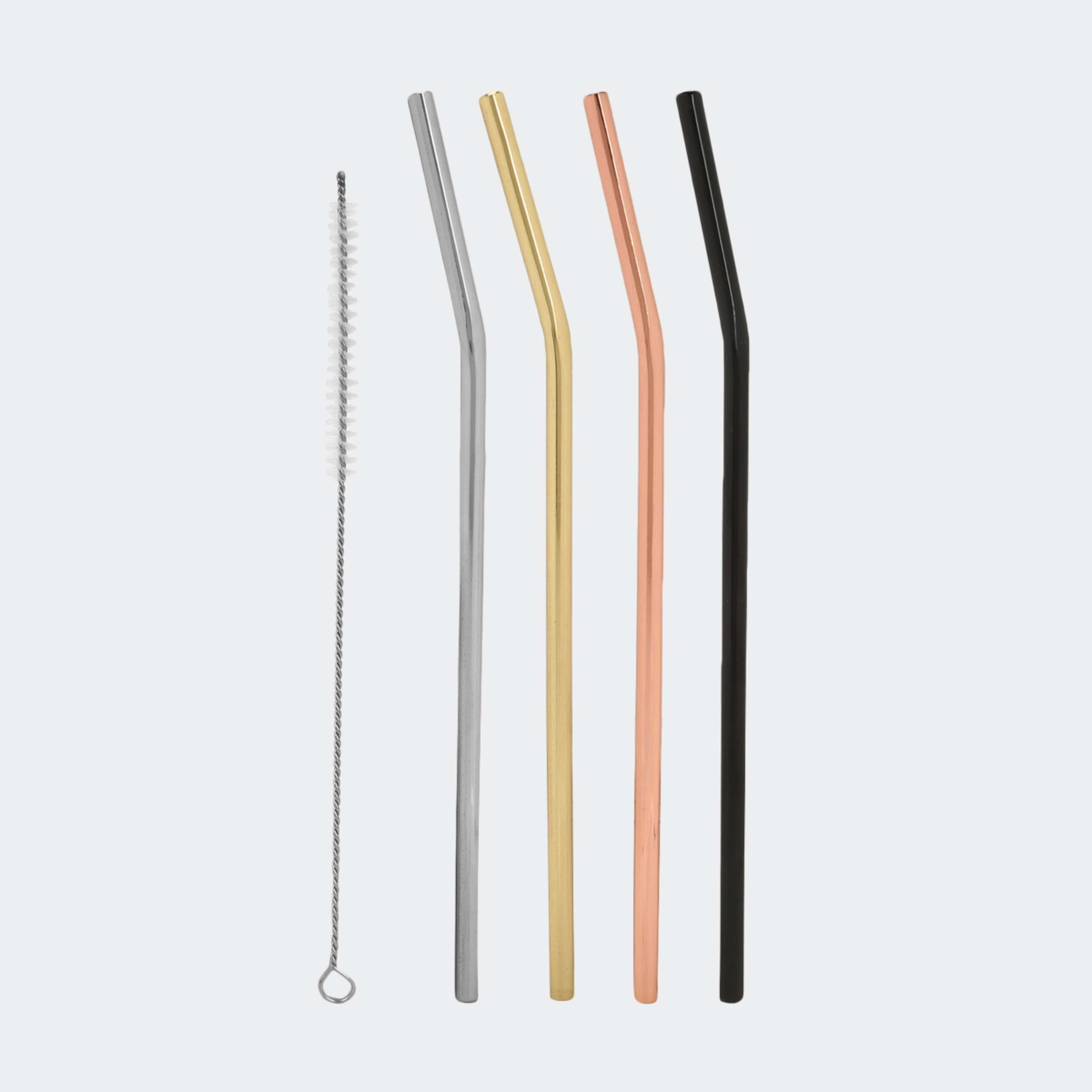 4 Pack Multi Colour Metal Straws - Kmart