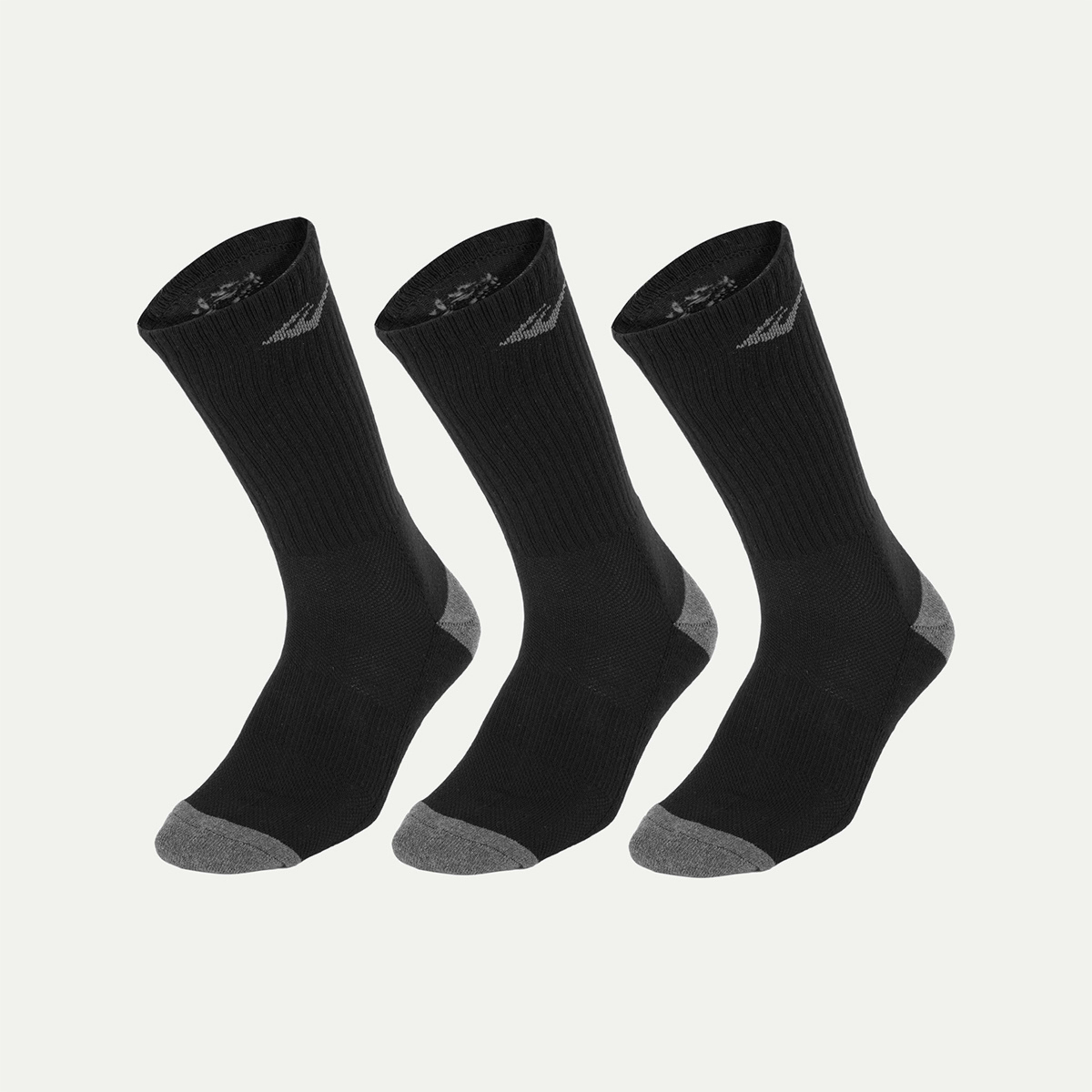 1 3 Pack Everlast Mens Crew Socks Everlast Black, Grey Marle, 1 of 3