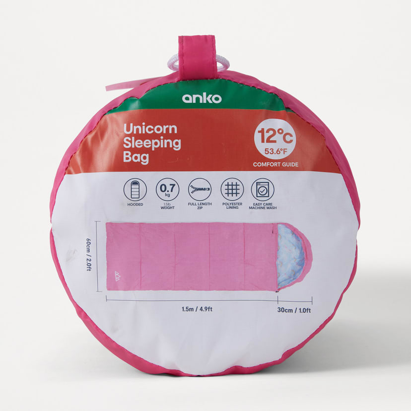 Unicorn Hooded Kids Sleeping Bag Kmart