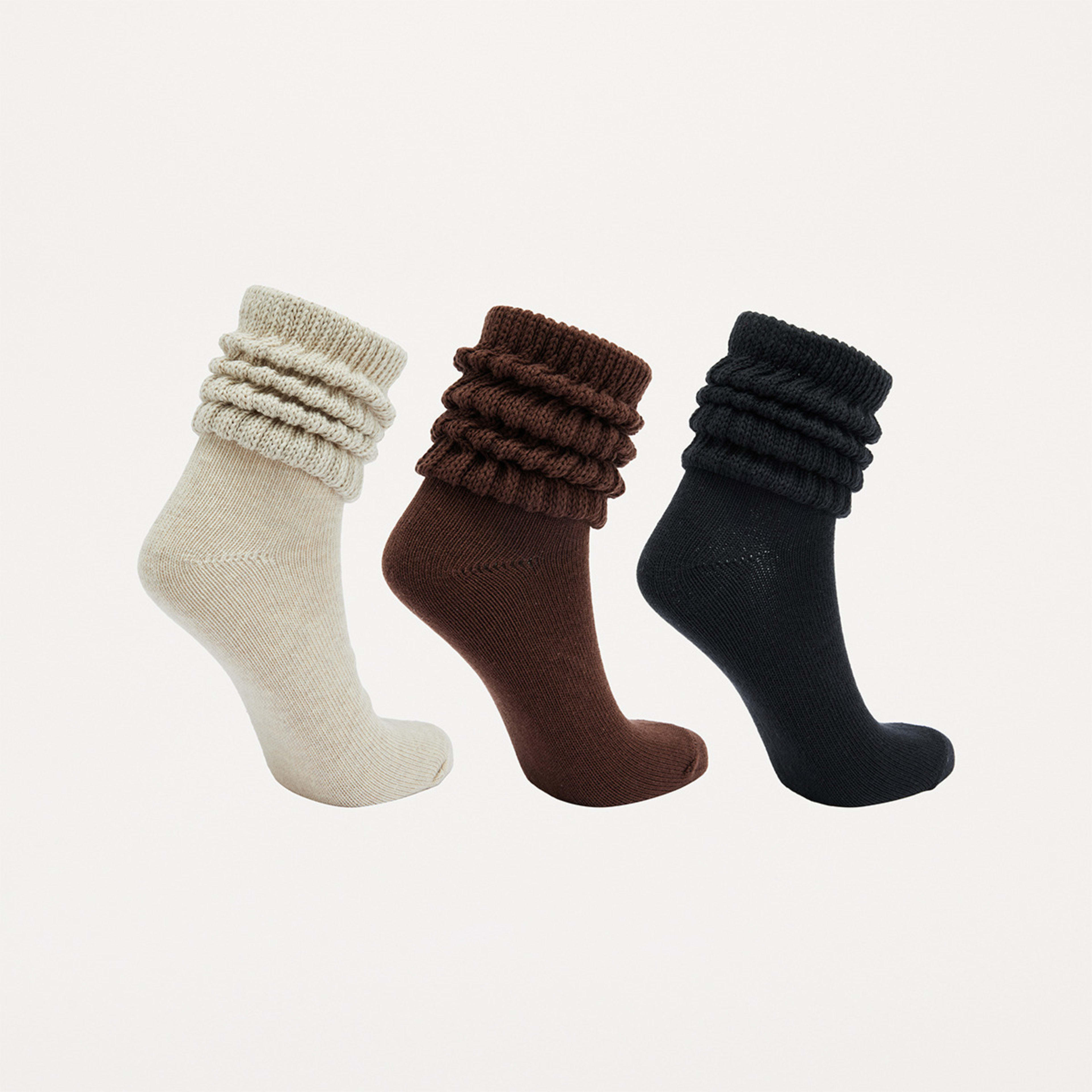 2 3 Pack Slouch Socks Om/cf/bk, 2 of 3