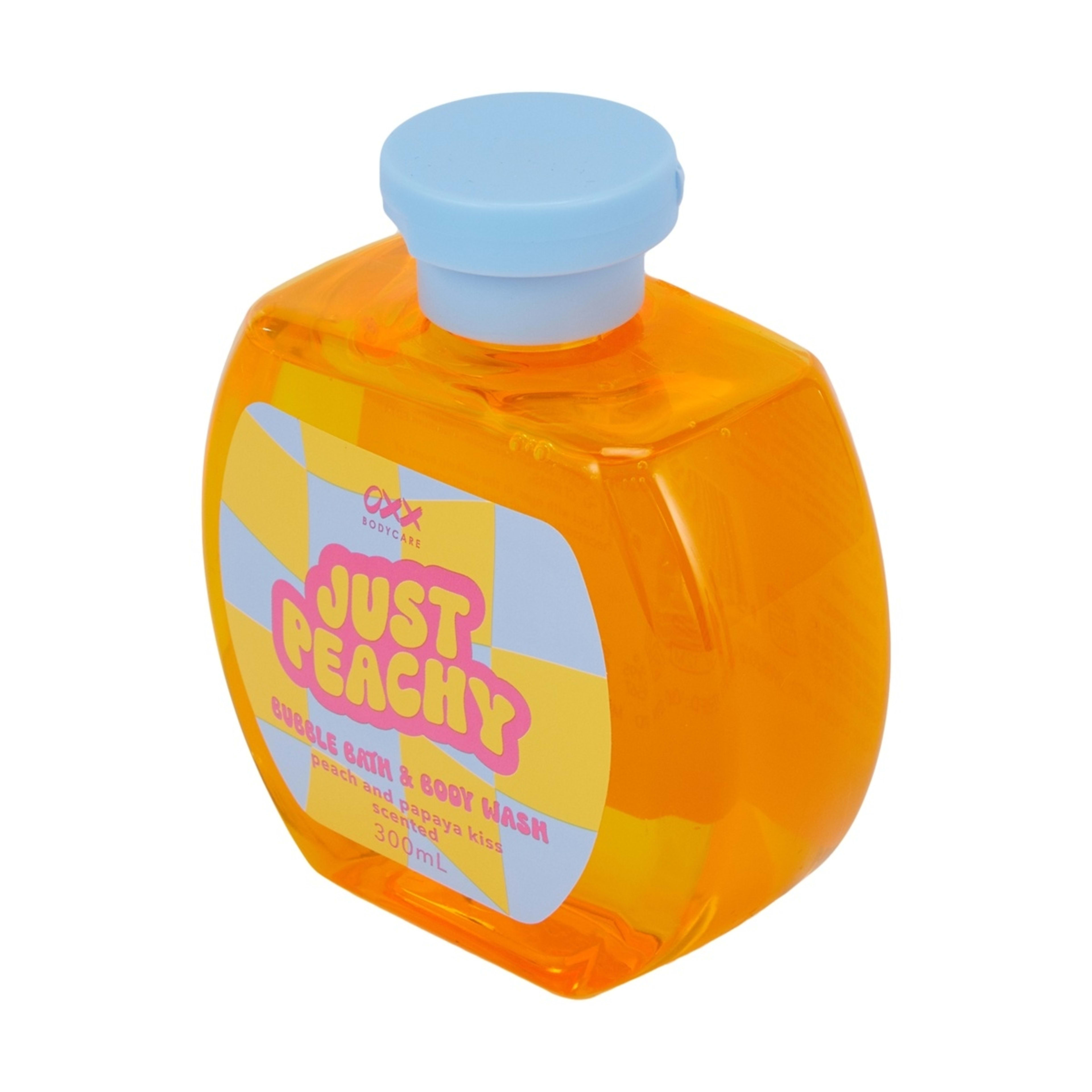 2 OXX Bodycare Just Peachy Bubble Bath & Body Wash 300ml - Peach and Papaya Kiss Scented, 2 of 5