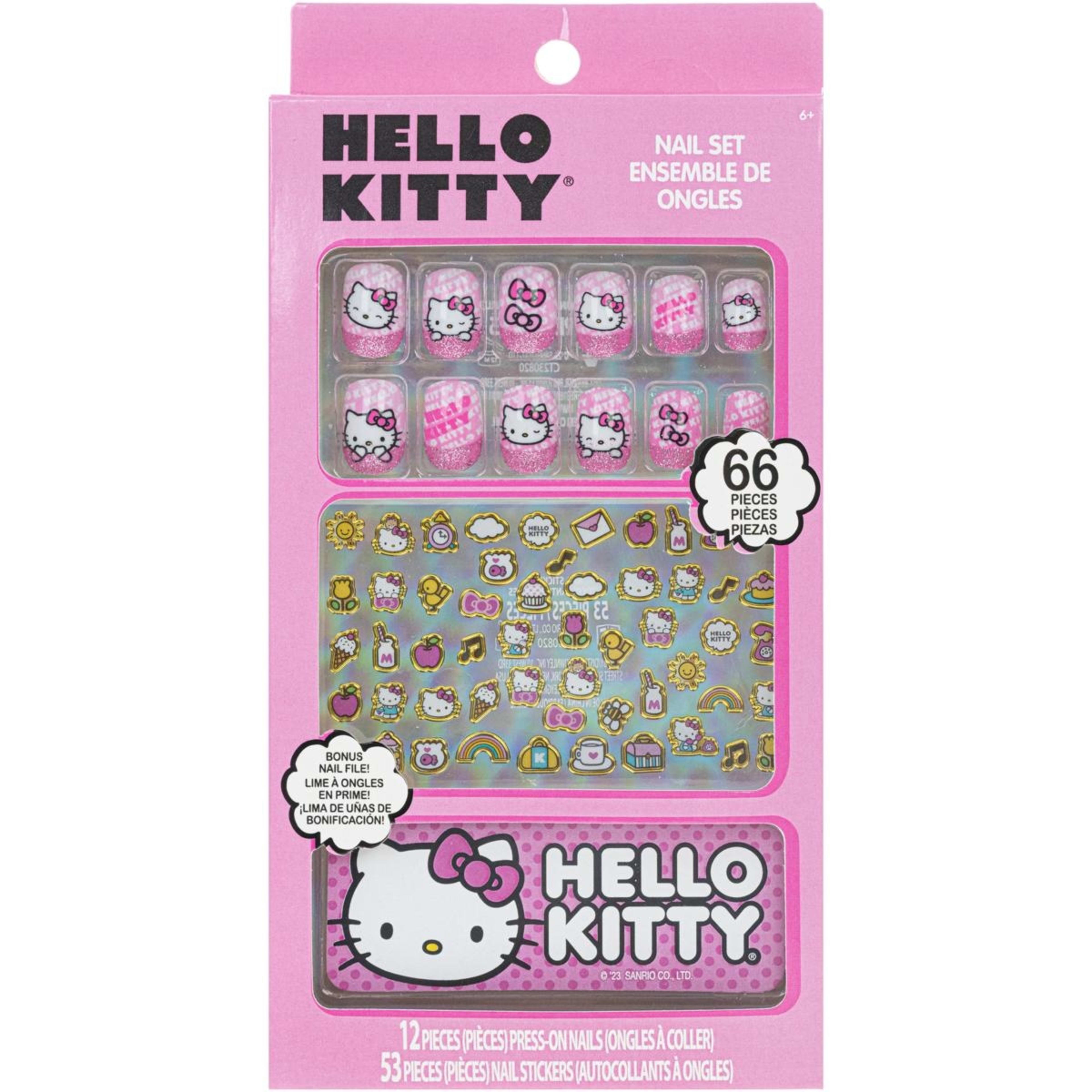 1 66 Piece Hello Kitty Nail Set, 1 of 3