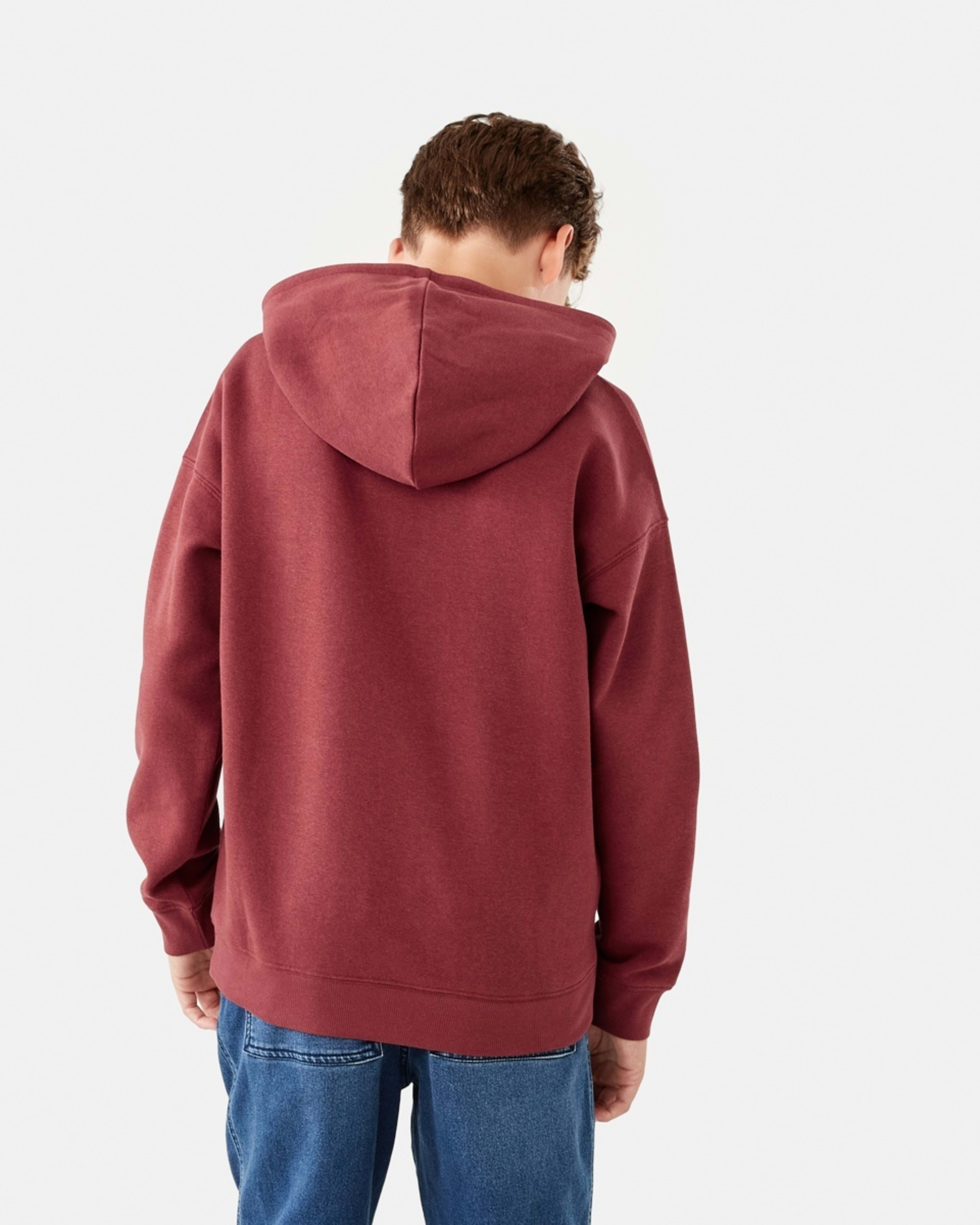 2 Oversized Hoodie With Pocket Red Brick, 2 of 9