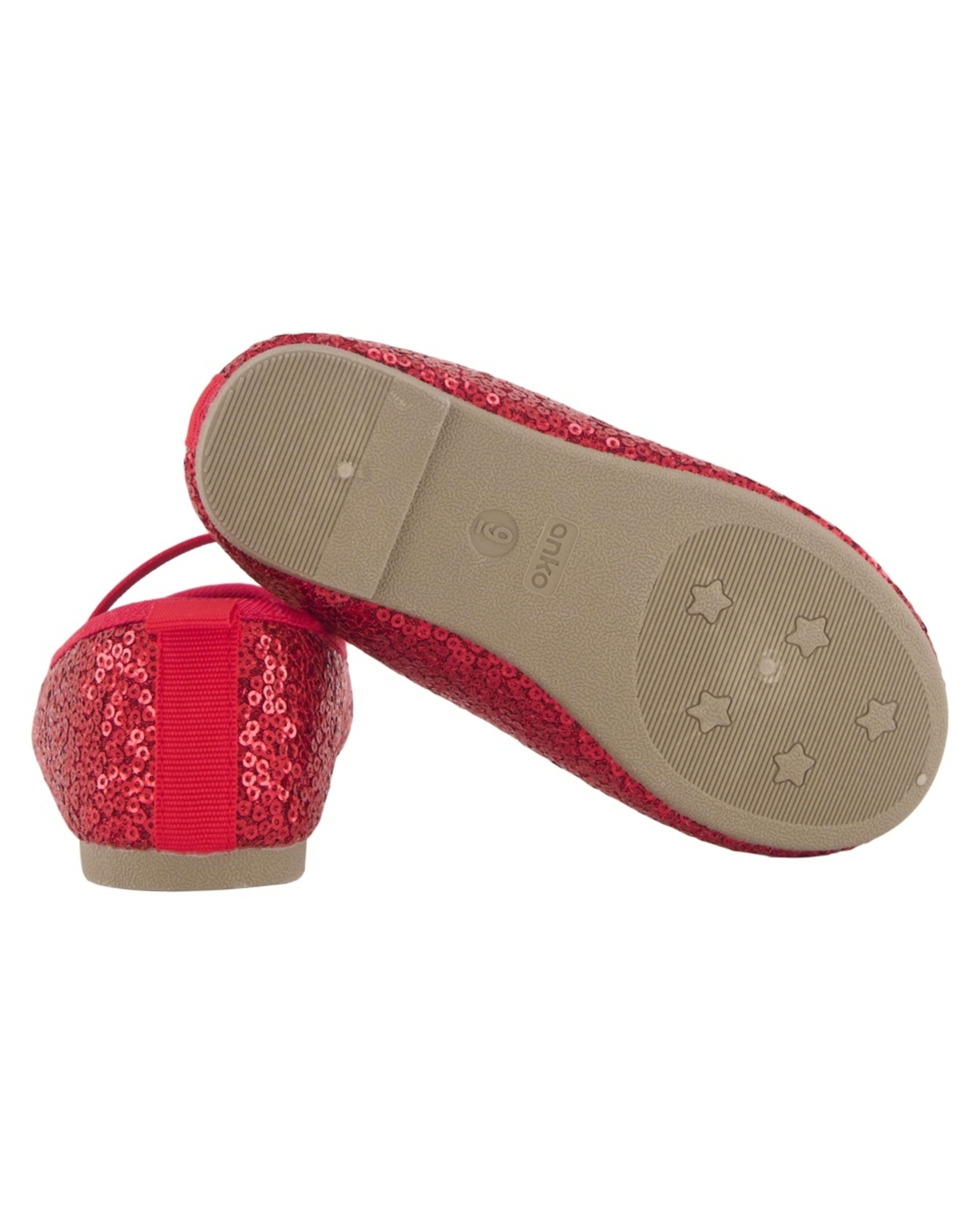 5 Junior Sequin Flats RED SEQUIN, 5 of 5