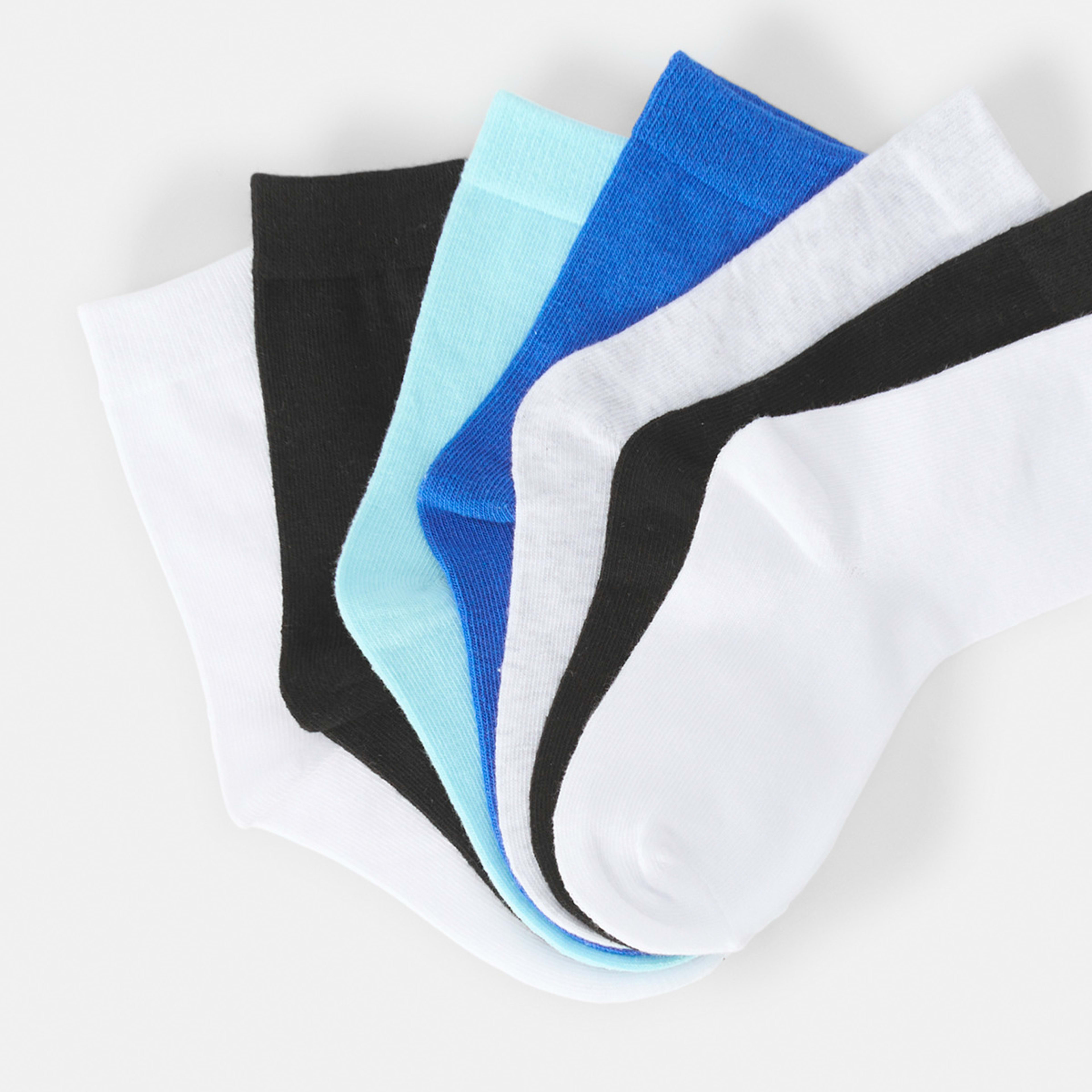 2 7 Pack Casual Crew Socks Blues, 2 of 3