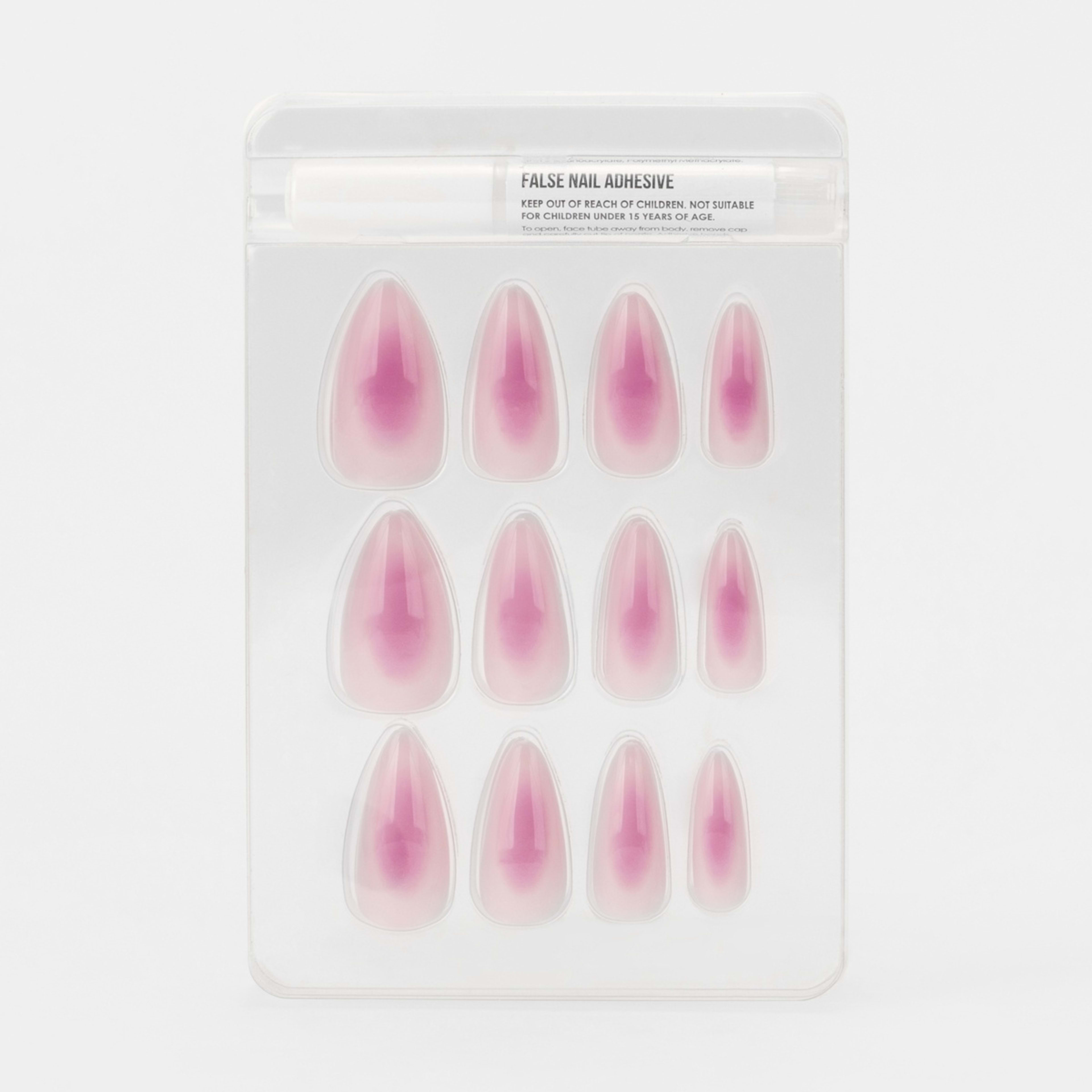 3 OXX Cosmetics 24 Pack False Nails with Adhesive - Stiletto Shape, Aura Shimmer, 3 of 5