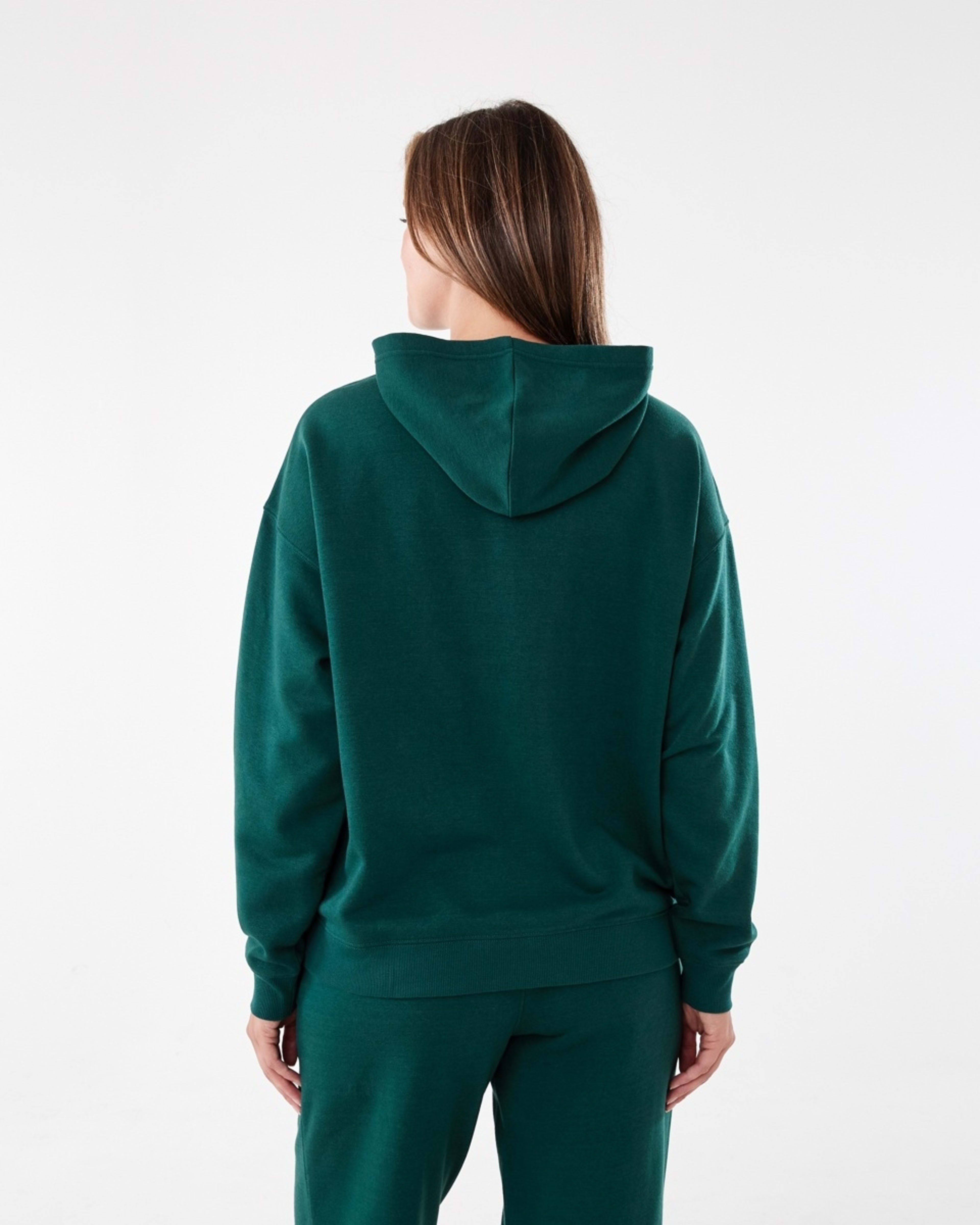 3 Active Womens Core Pop Over Hoodie YUCCA GREEN, 3 of 6