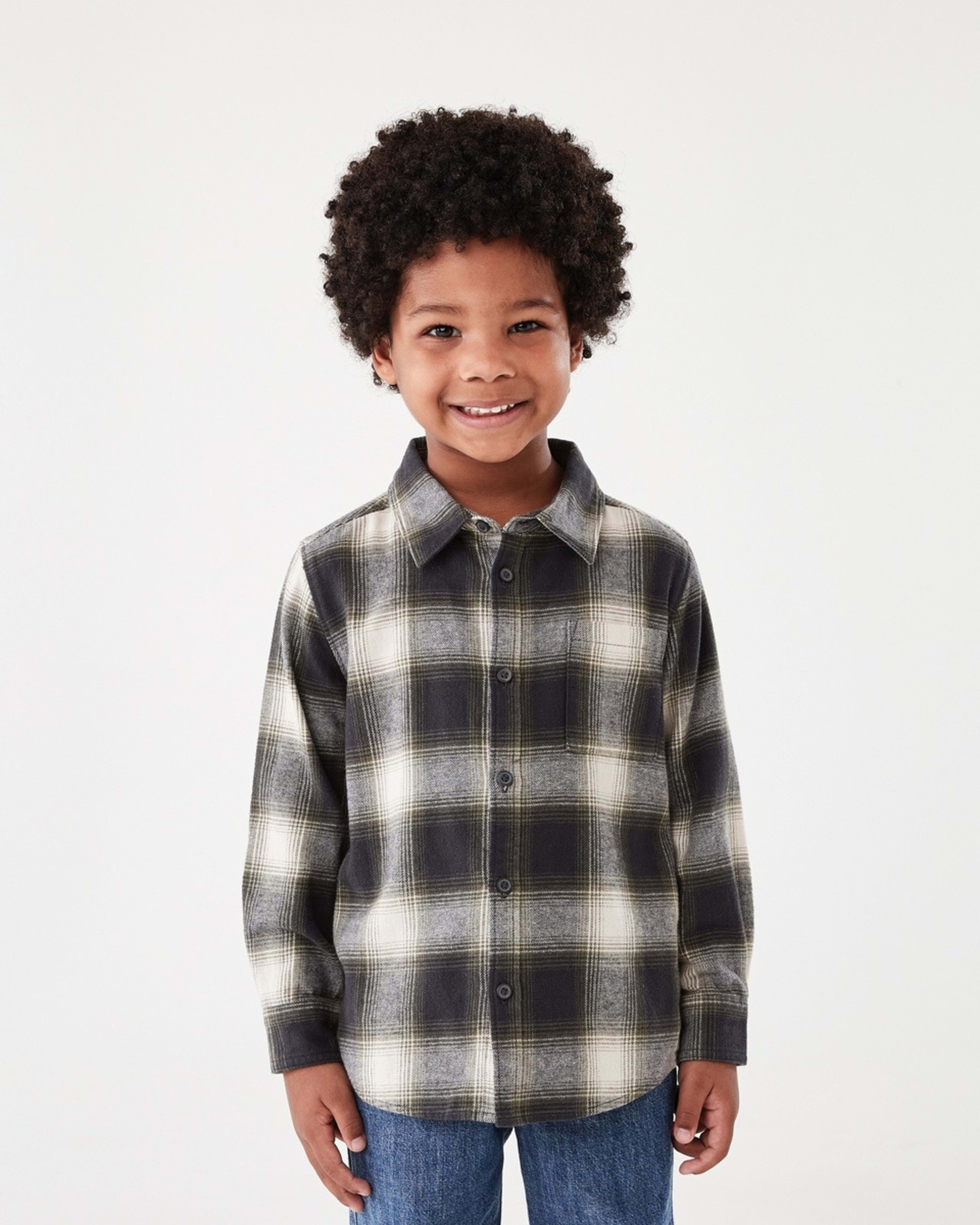 1 Yarn Dyed Flannel Shirt Grn Check