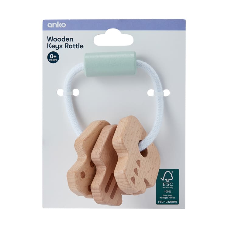 Wooden Keys Rattle Kmart