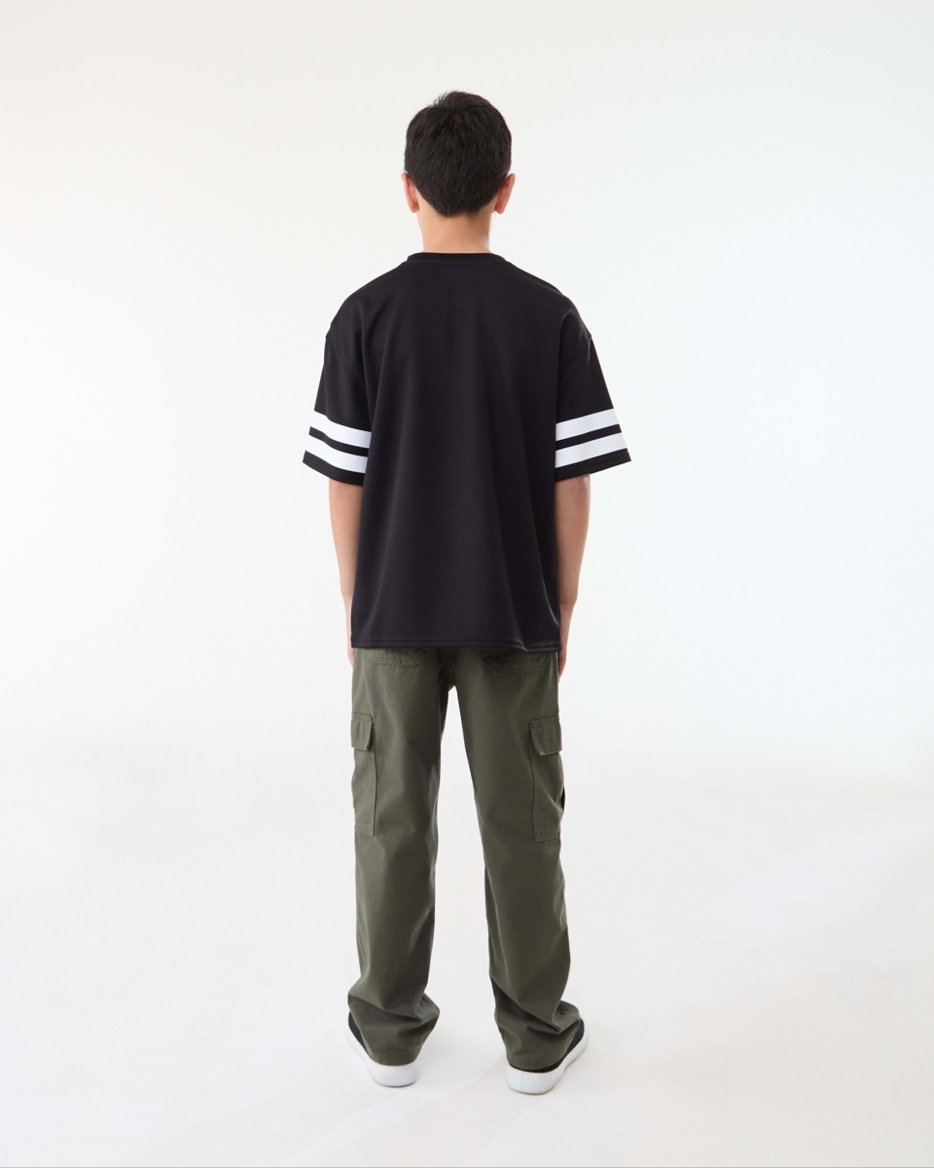 6 Short Sleeve Oversized Mesh T-shirt JERSEY 02 BLACK, 6 of 6