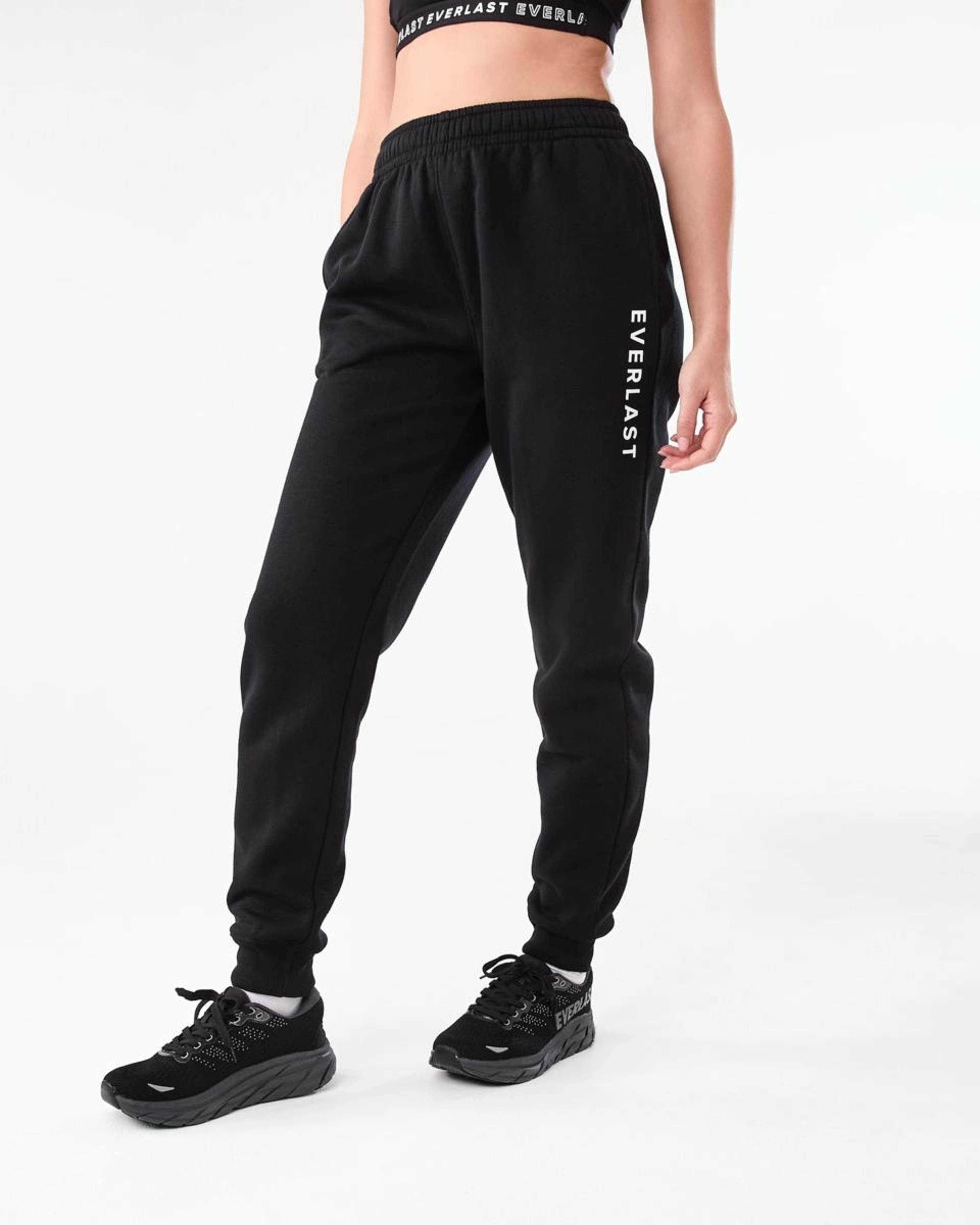 2 Everlast Womens Core Trackpants EVERLAST SIMPLE LOGO BLACK, 2 of 8