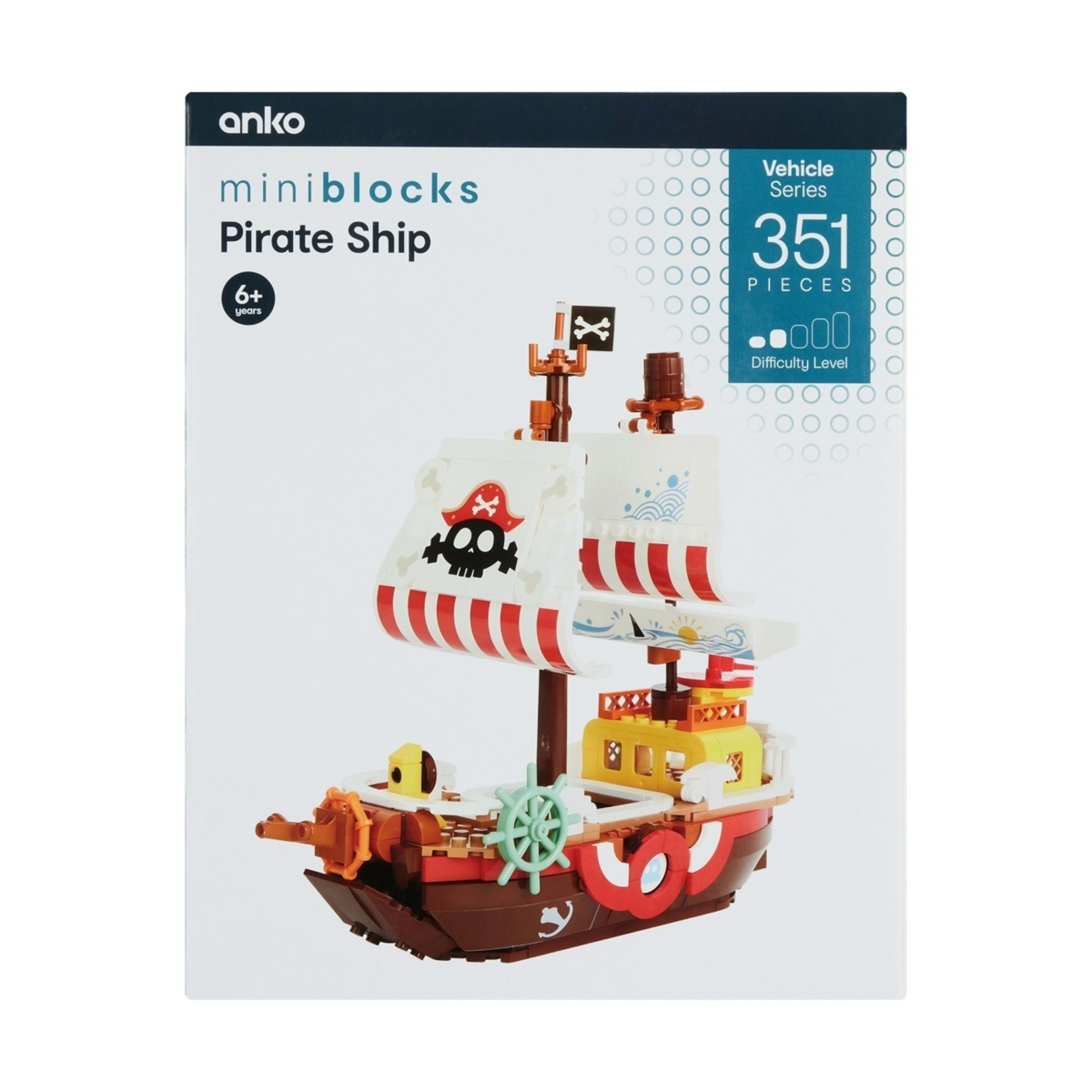 1 351 Piece Mini Blocks Vehicle Series: Pirate Ship