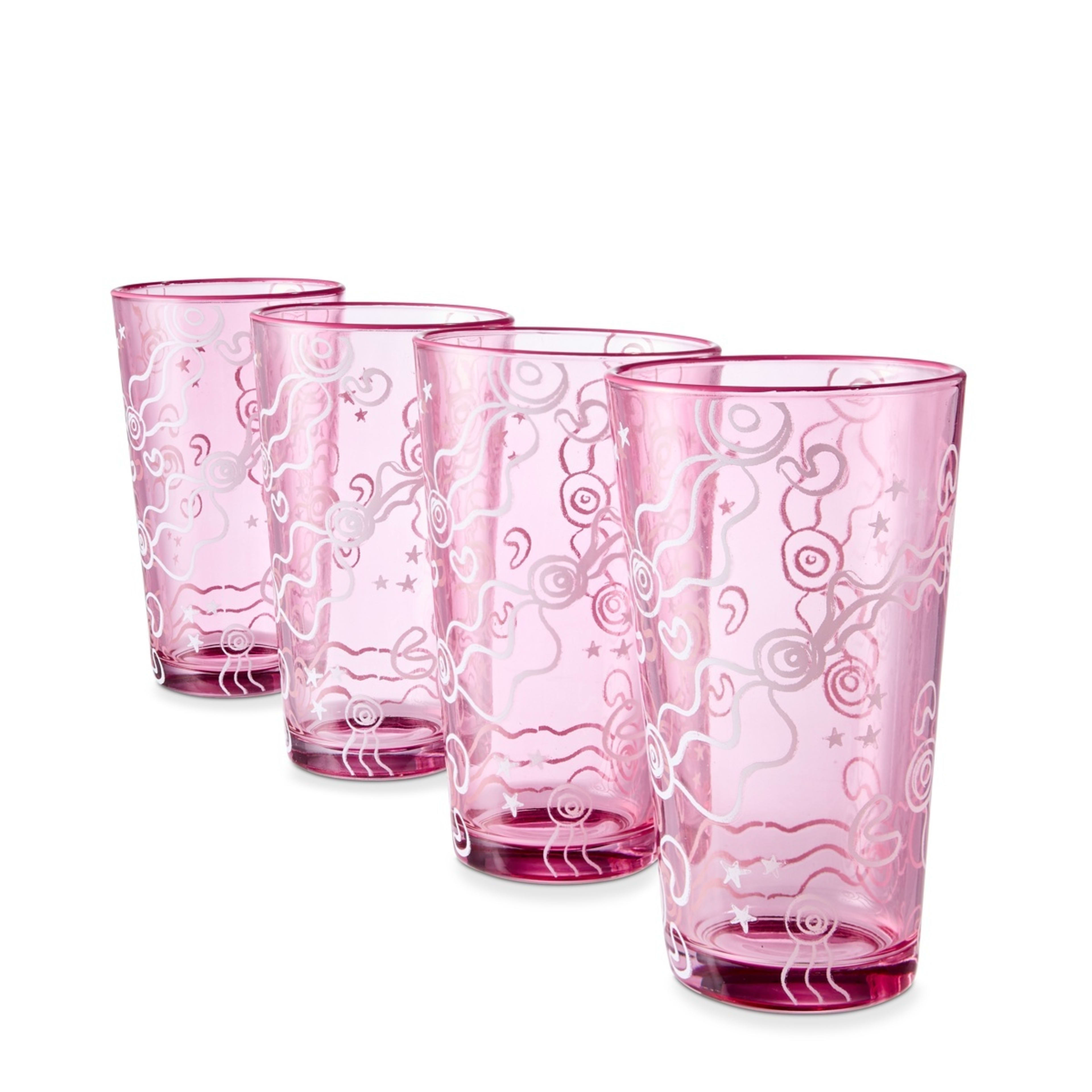 1 Set of 4 Flourish Glasses, 1 of 6