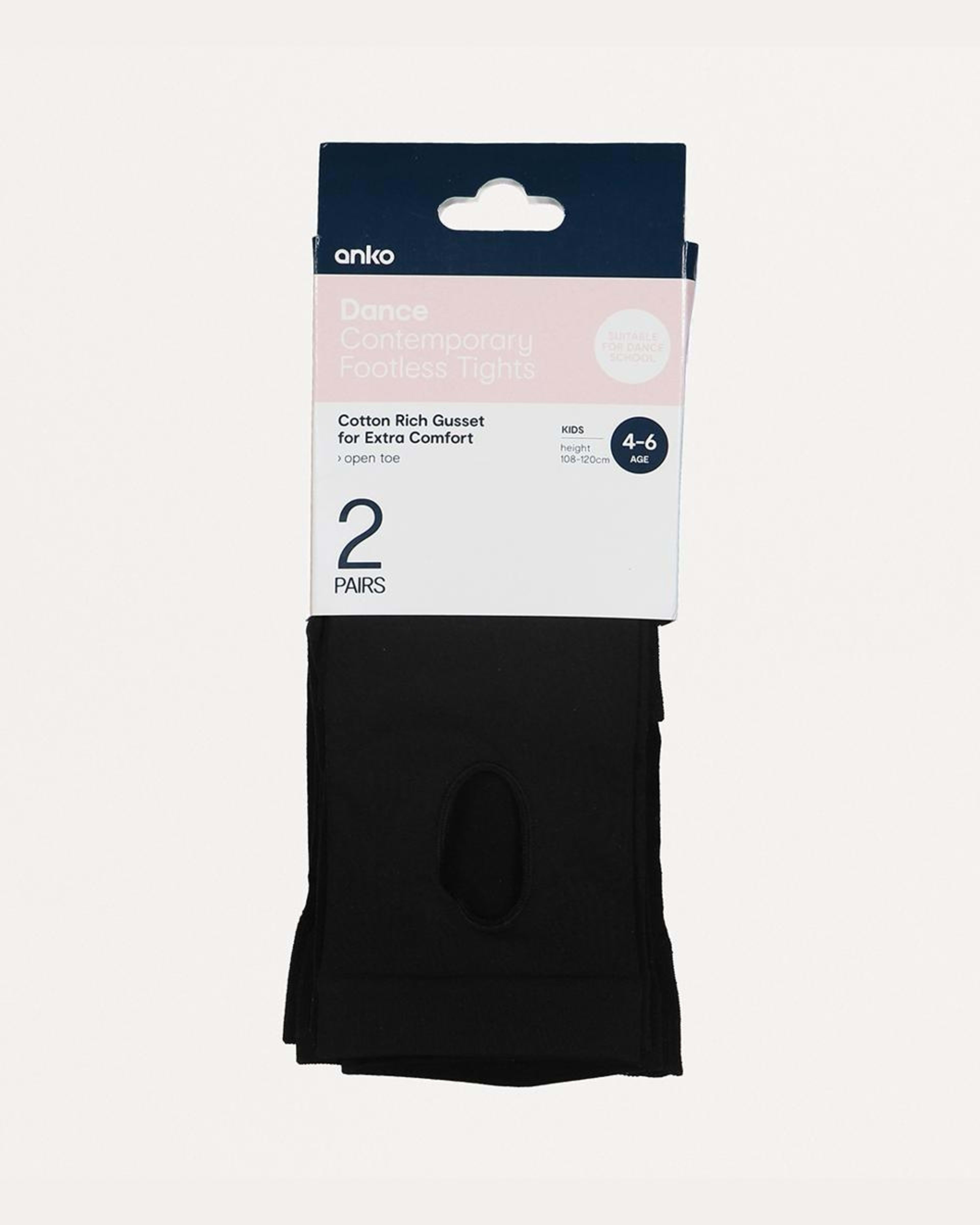 3 2 Pack Ballet Tights Black, 3 of 4