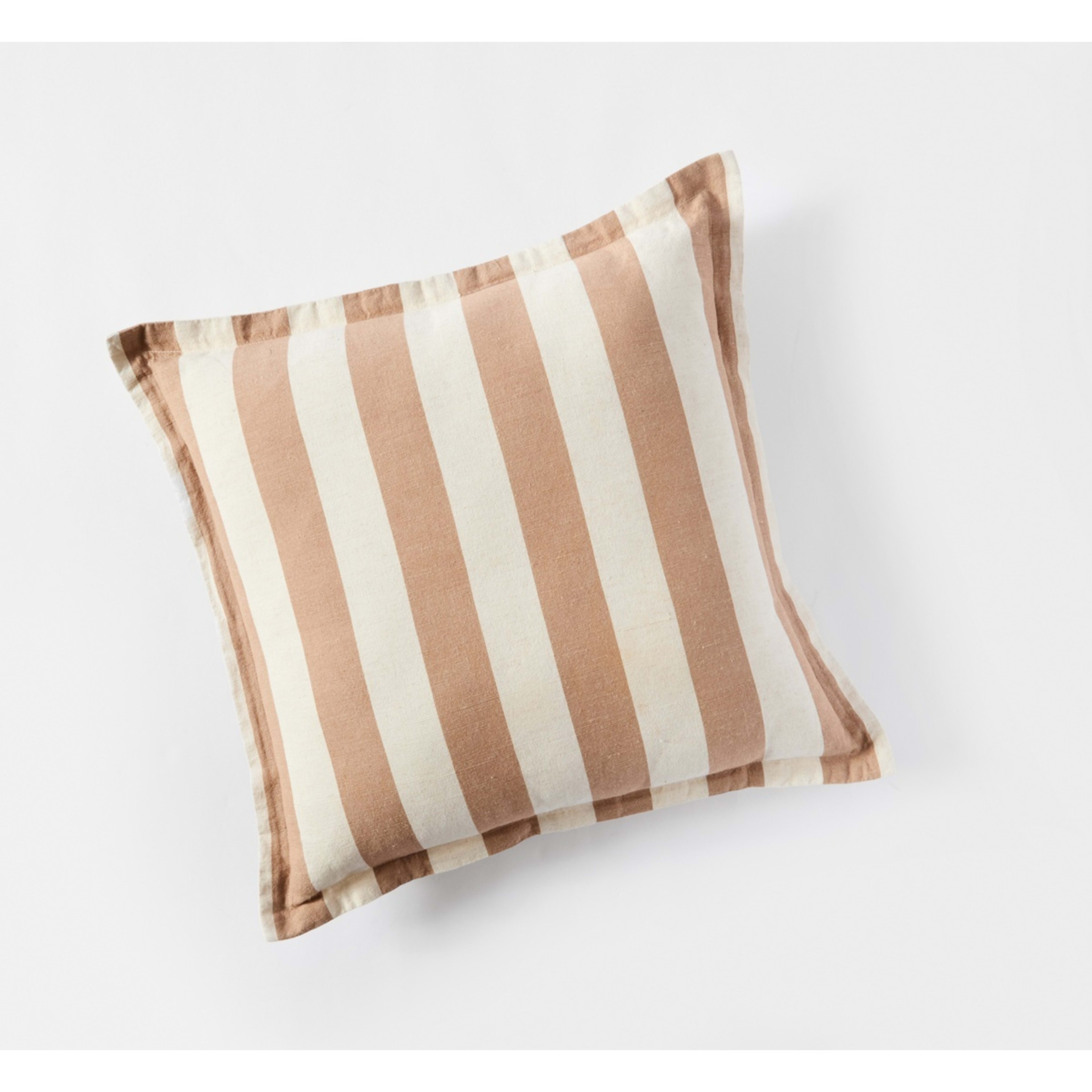 50cm Stripe Cushion Tan Kmart