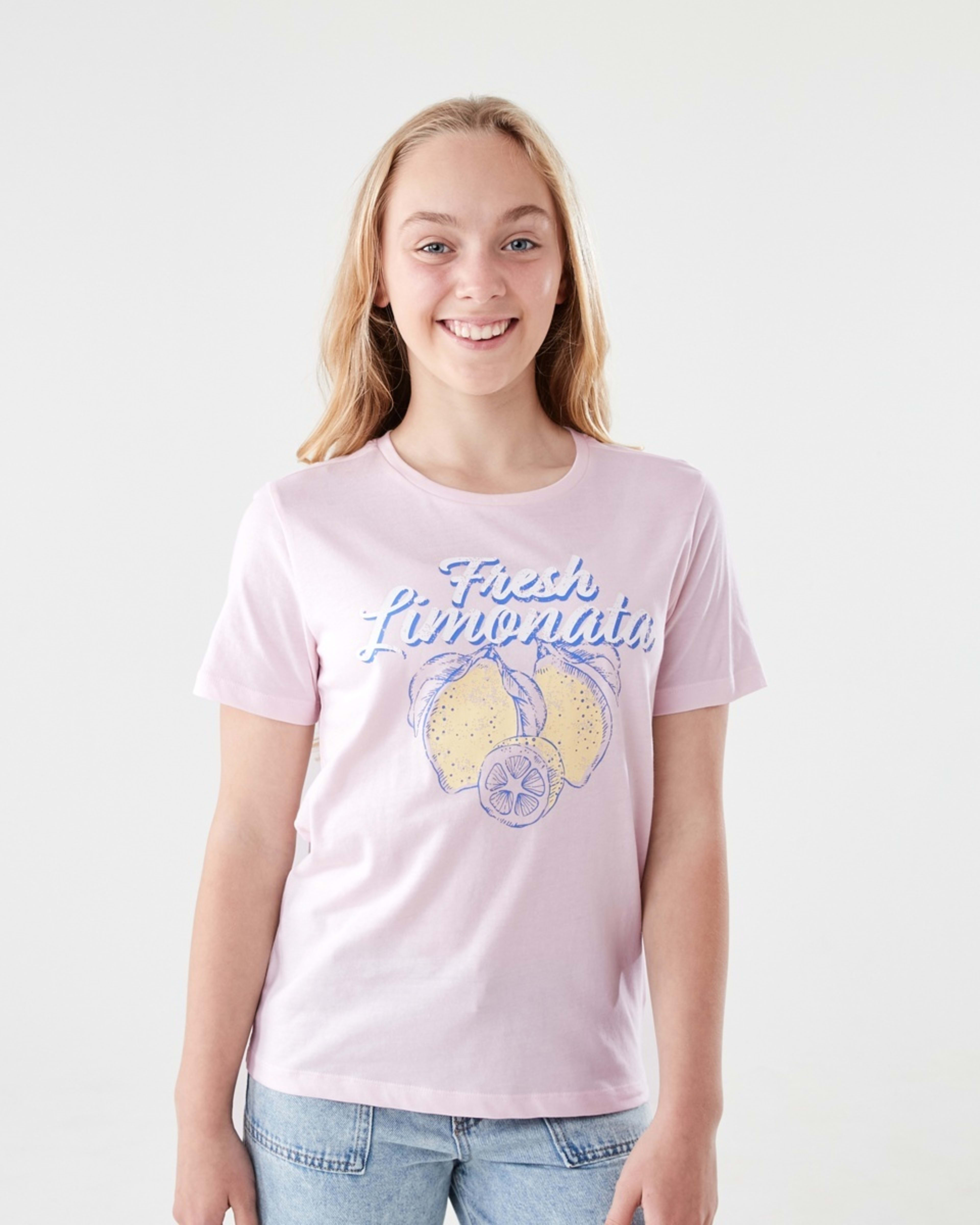1 Short Sleeve Print T-shirt FRESH LIMONATA  PINK, 1 of 6