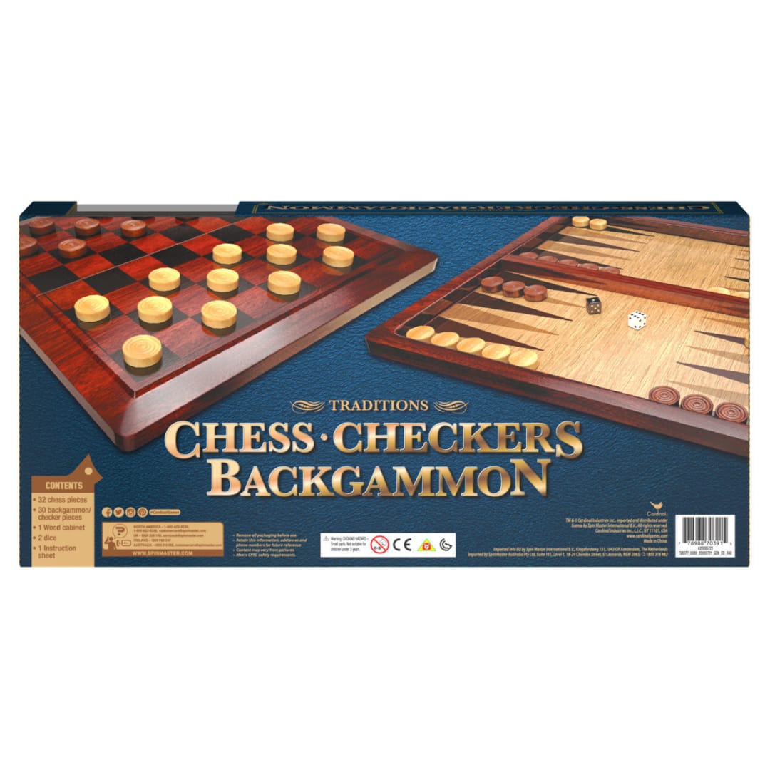 Traditions Chess, Checkers and Backgammon Game Kmart
