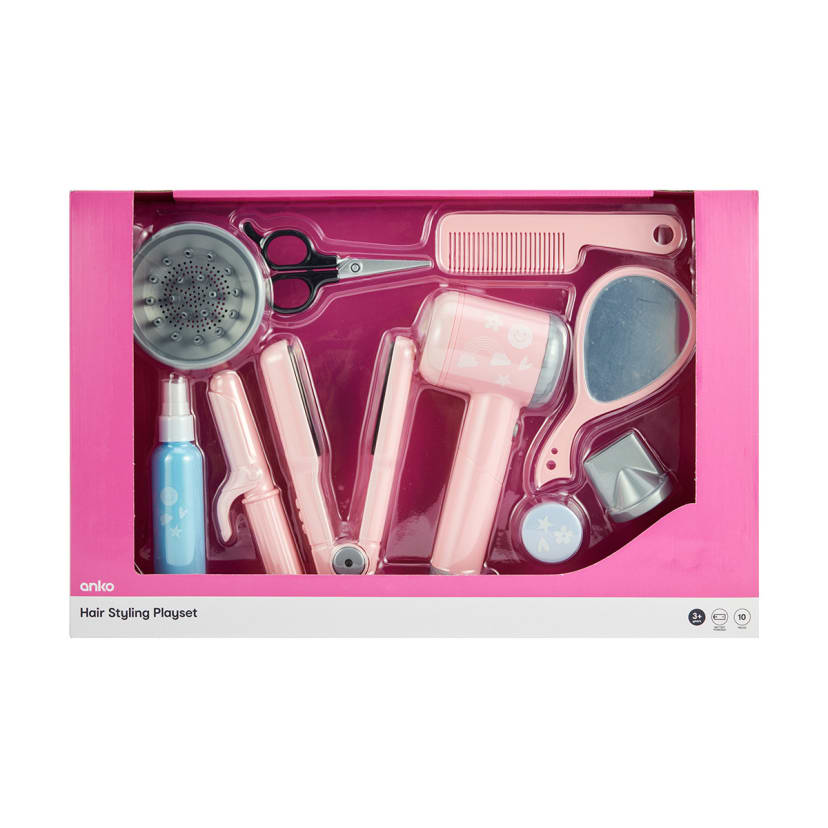 10 Piece Hair Styling Playset Kmart
