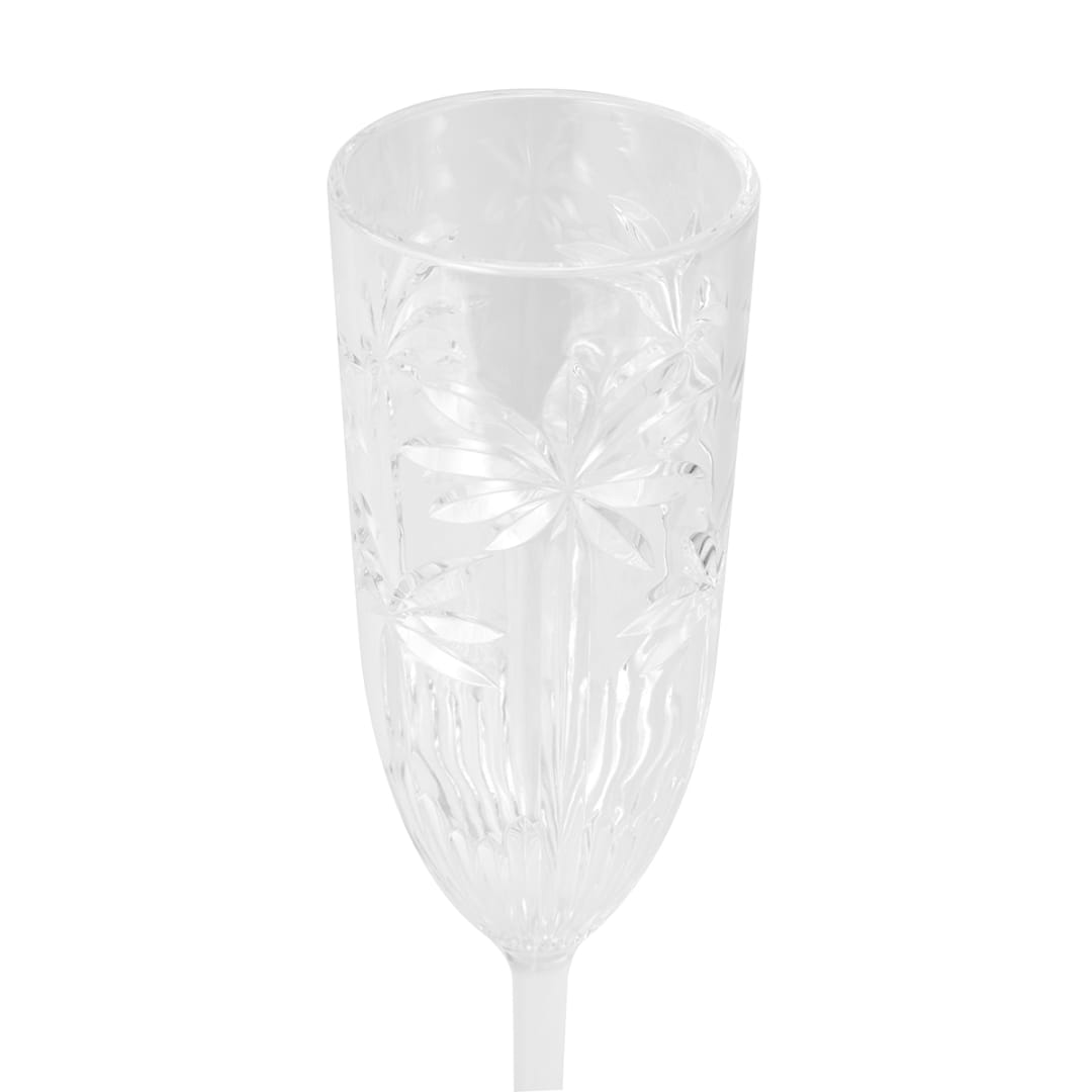 4 Clear Palm Acrylic Flutes Kmart