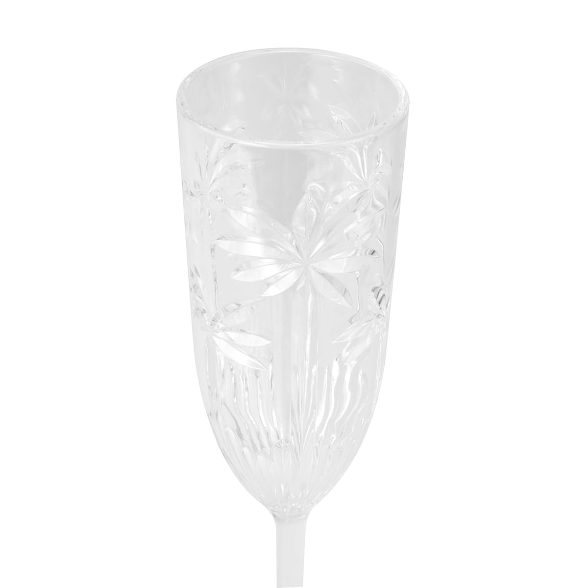 4 Clear Palm Acrylic Flutes Kmart
