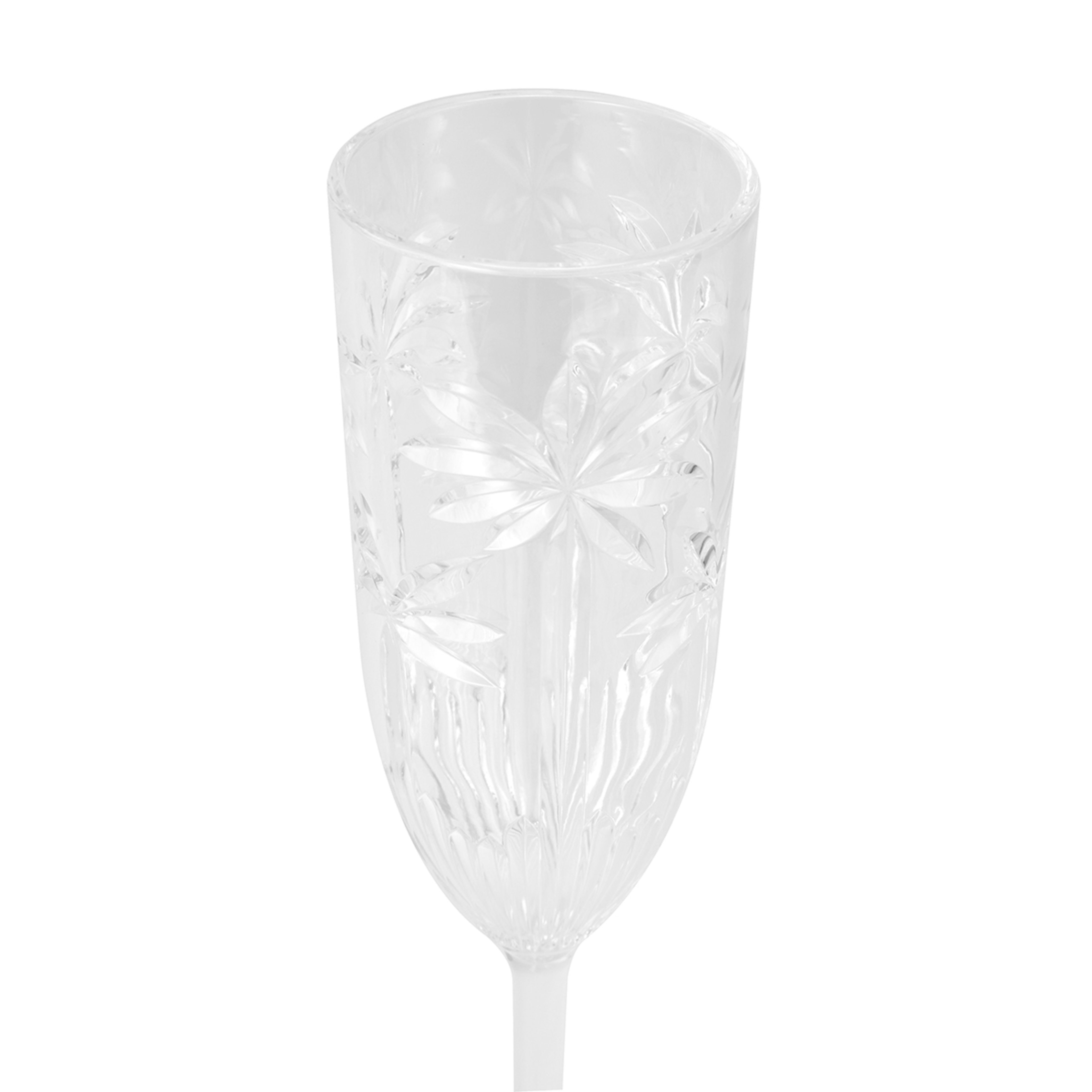 4 Clear Palm Acrylic Flutes Kmart