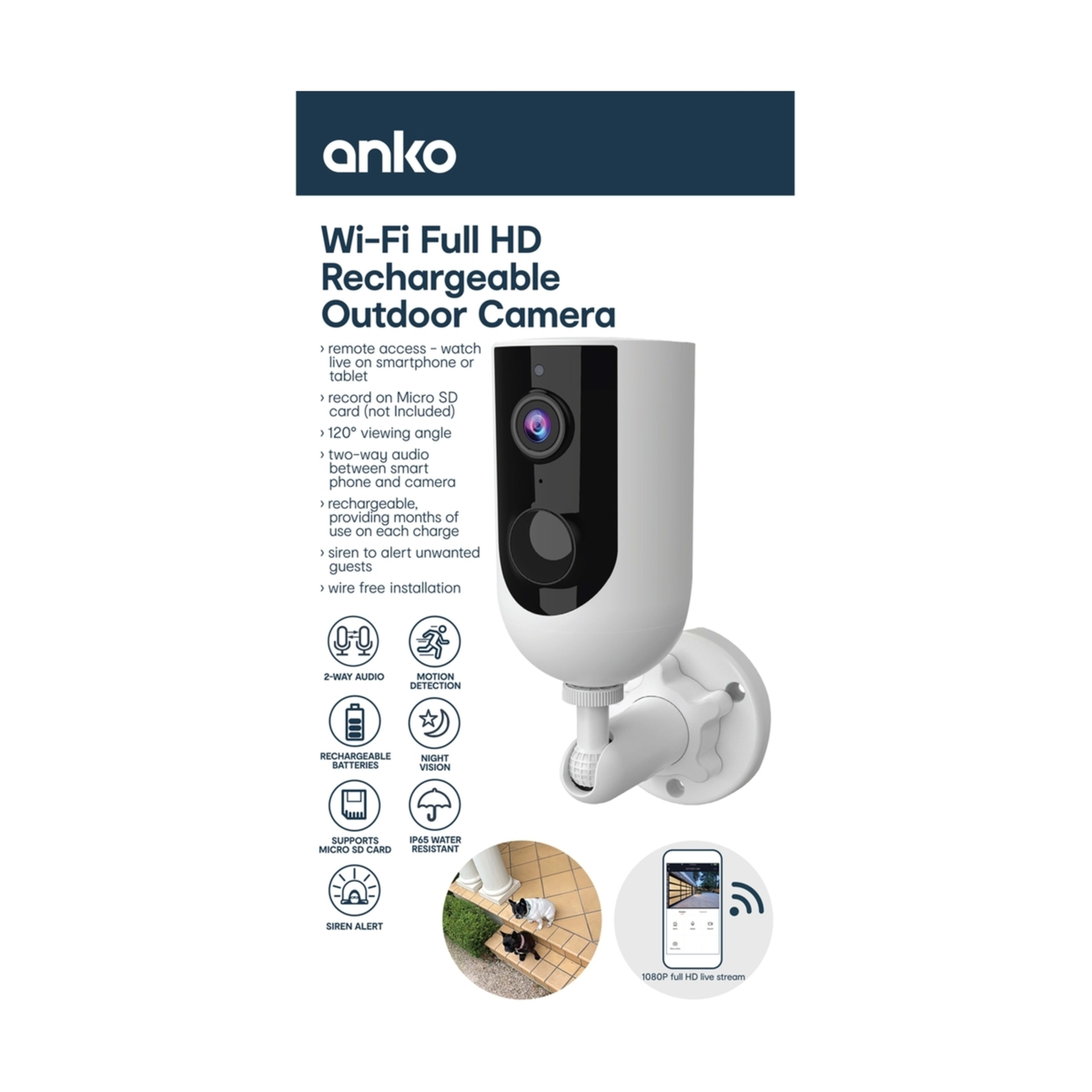 2 Smart Wi-Fi Full HD Rechargeable Battery Outdoor Camera, 2 of 3