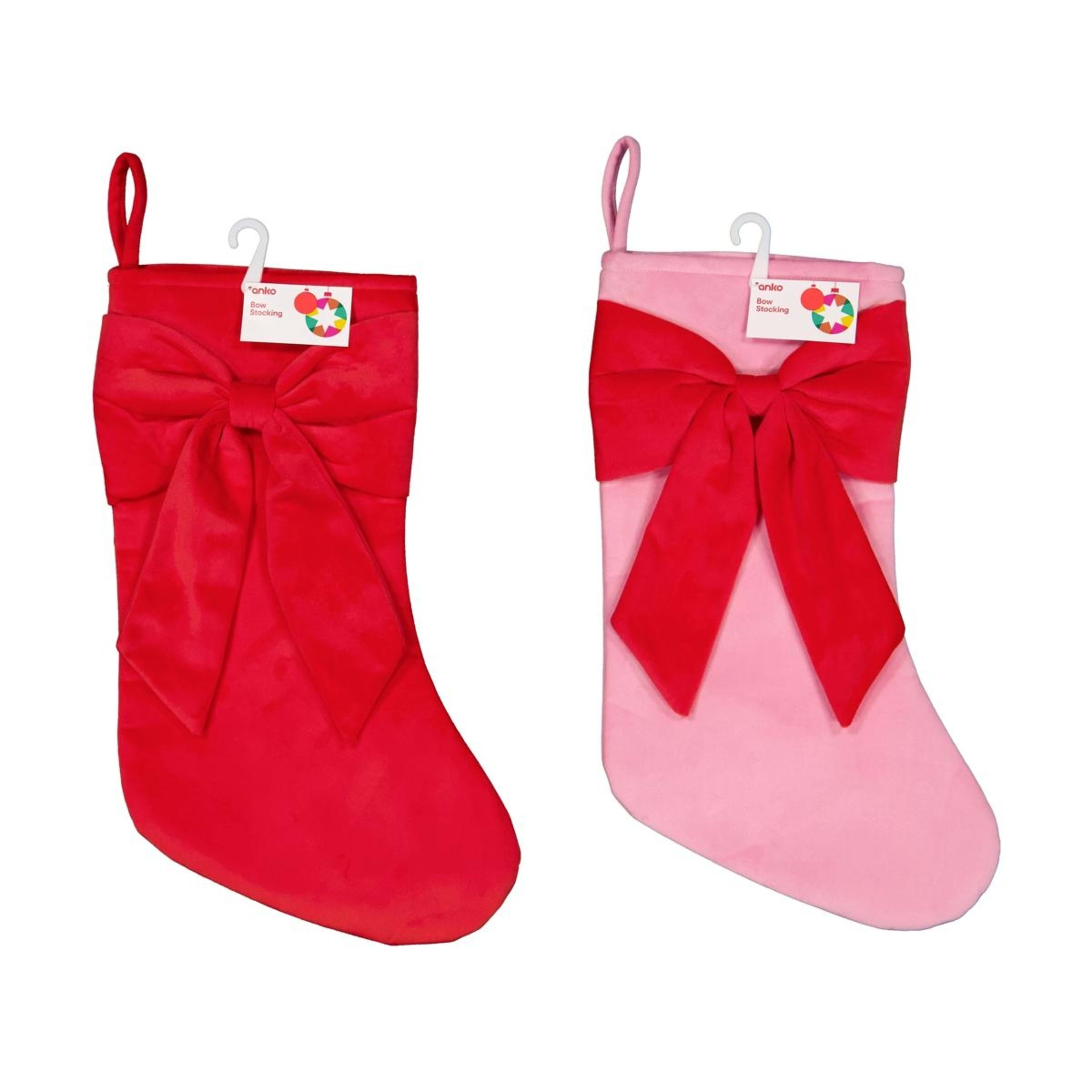 4 Bow Stocking - Assorted, 4 of 5
