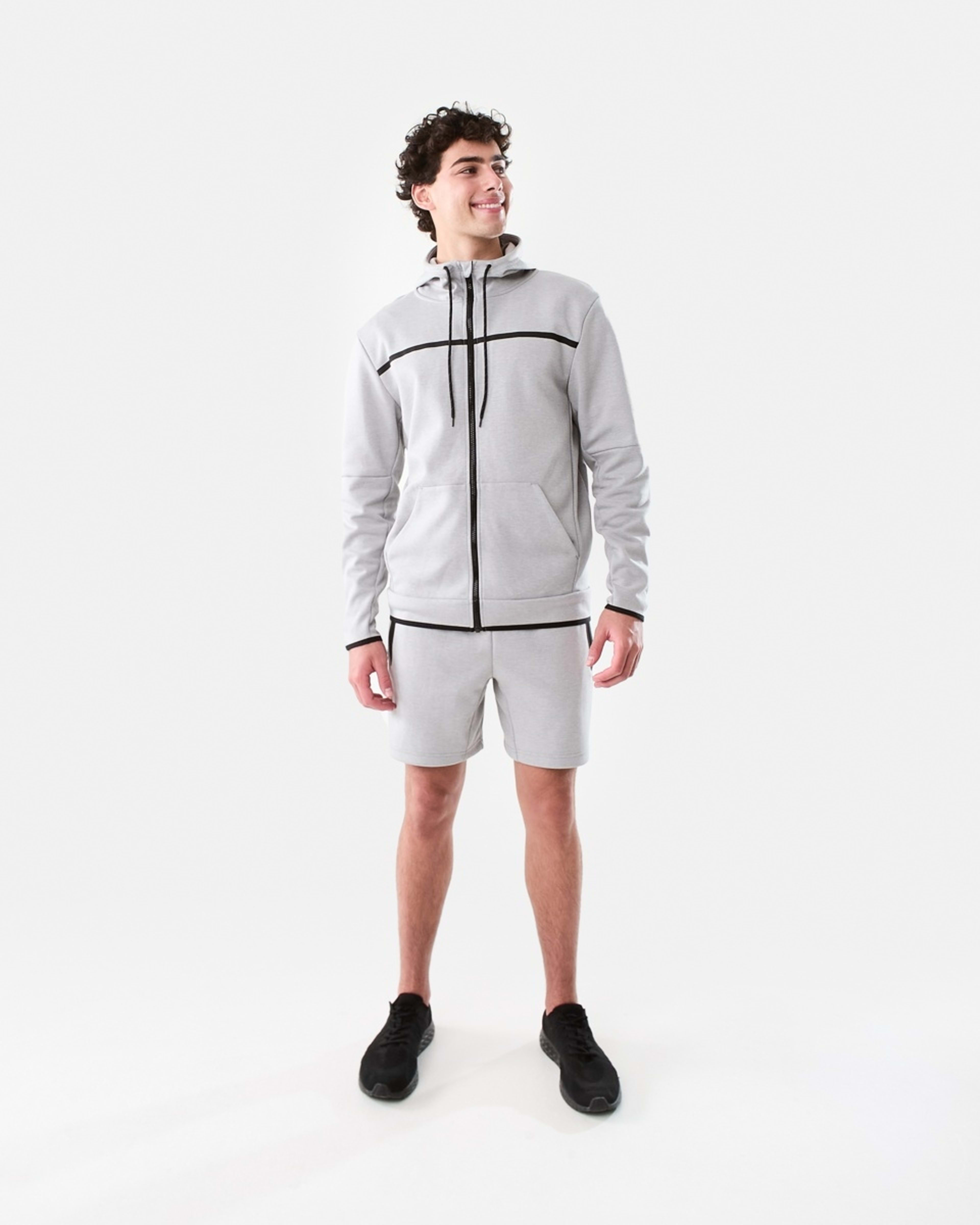 8 Active Mens Sports Hoodie GREY MARLE CORE, 8 of 8